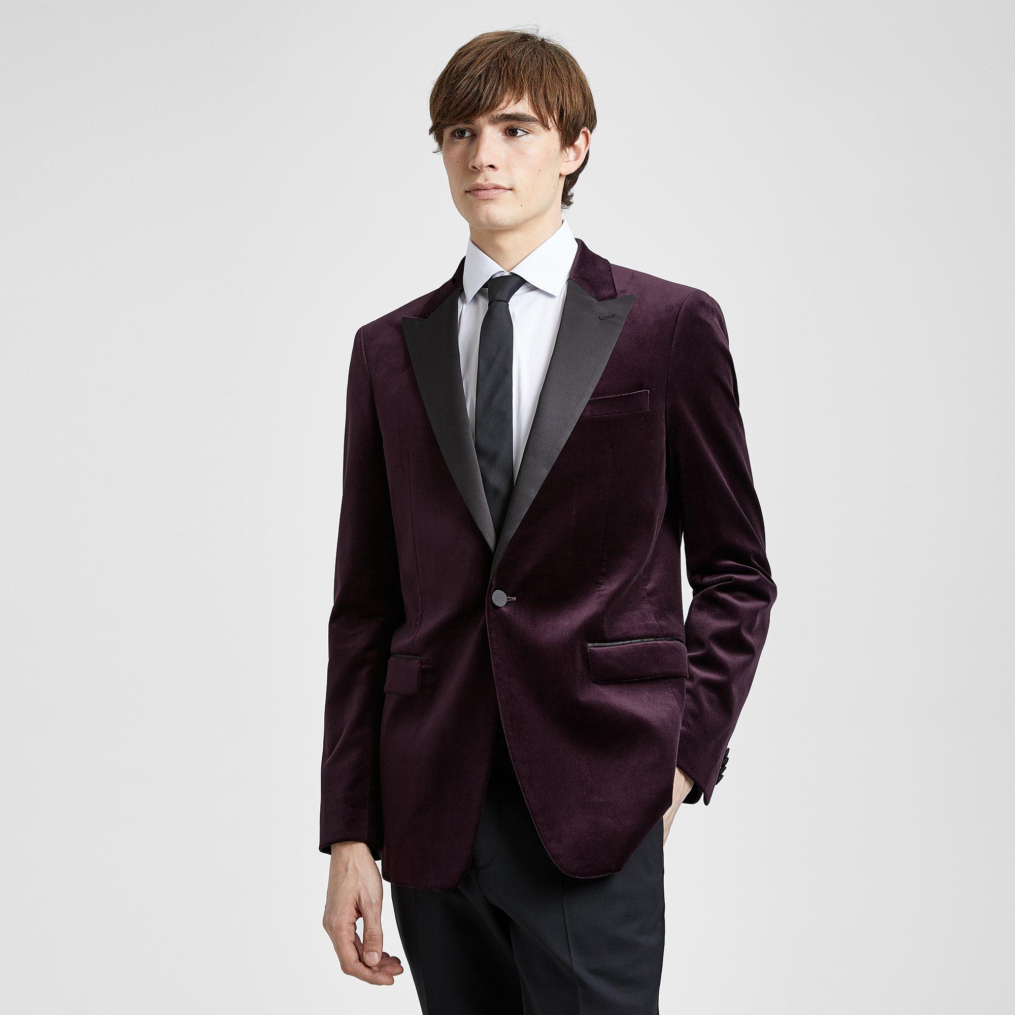 Stretch Velvet Tuxedo Blazer