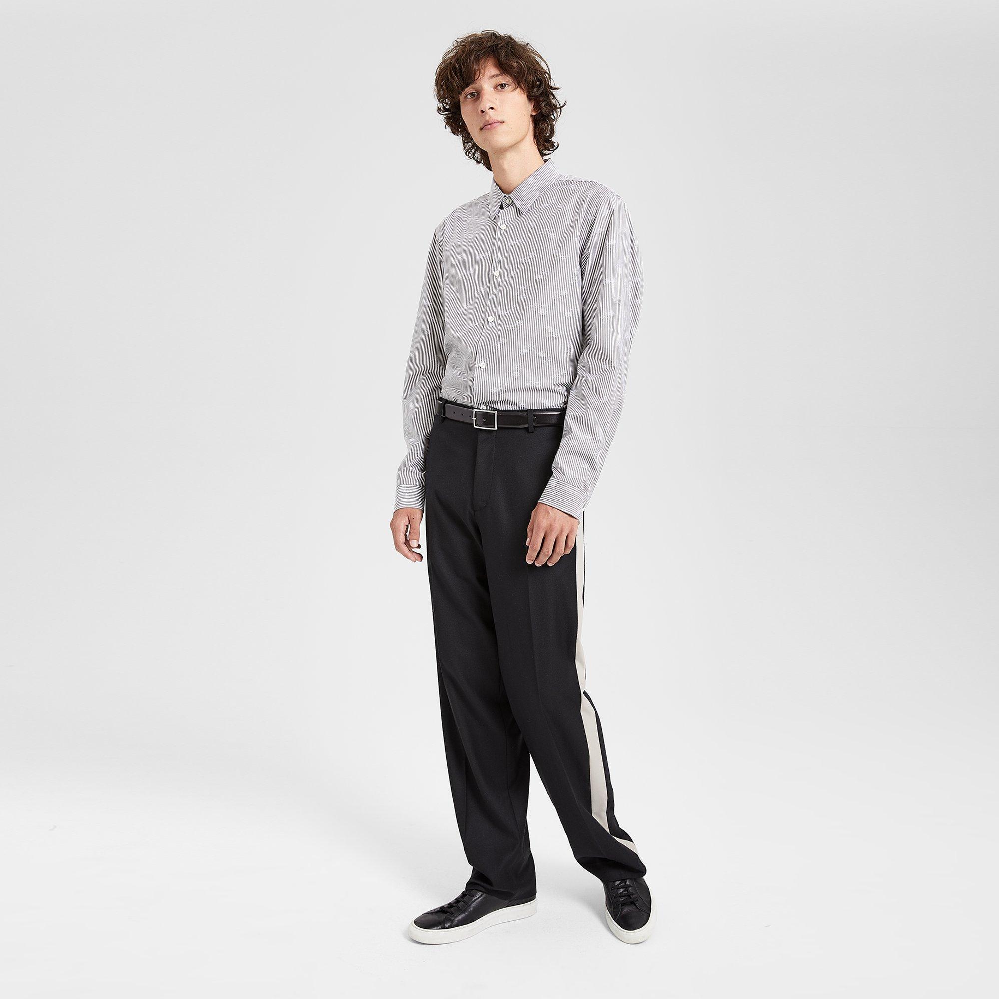 Relaxed Feather Pinstripe Shirt