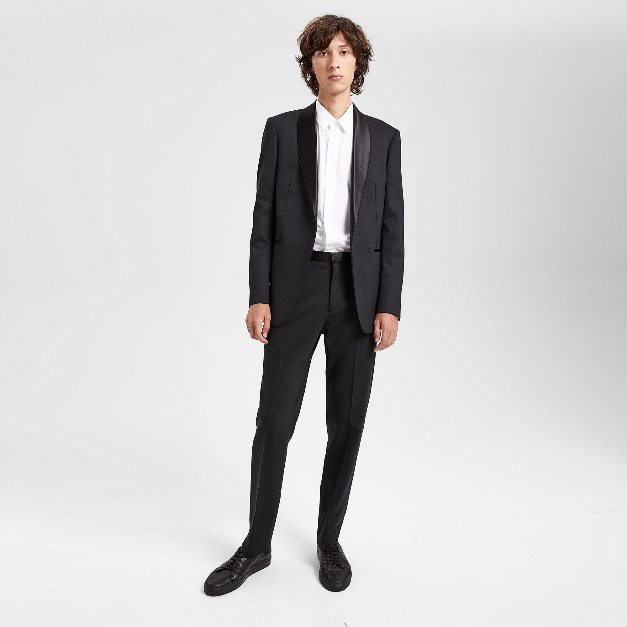 Wool Shawl Tuxedo Blazer