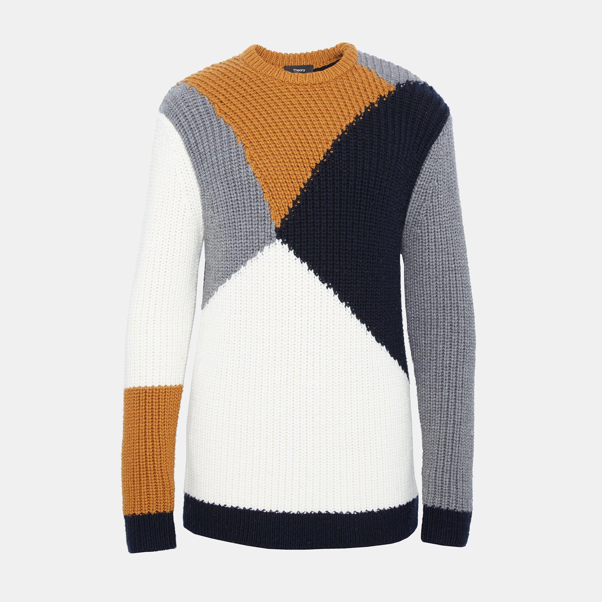 Wool Graphic Intarsia Sweater