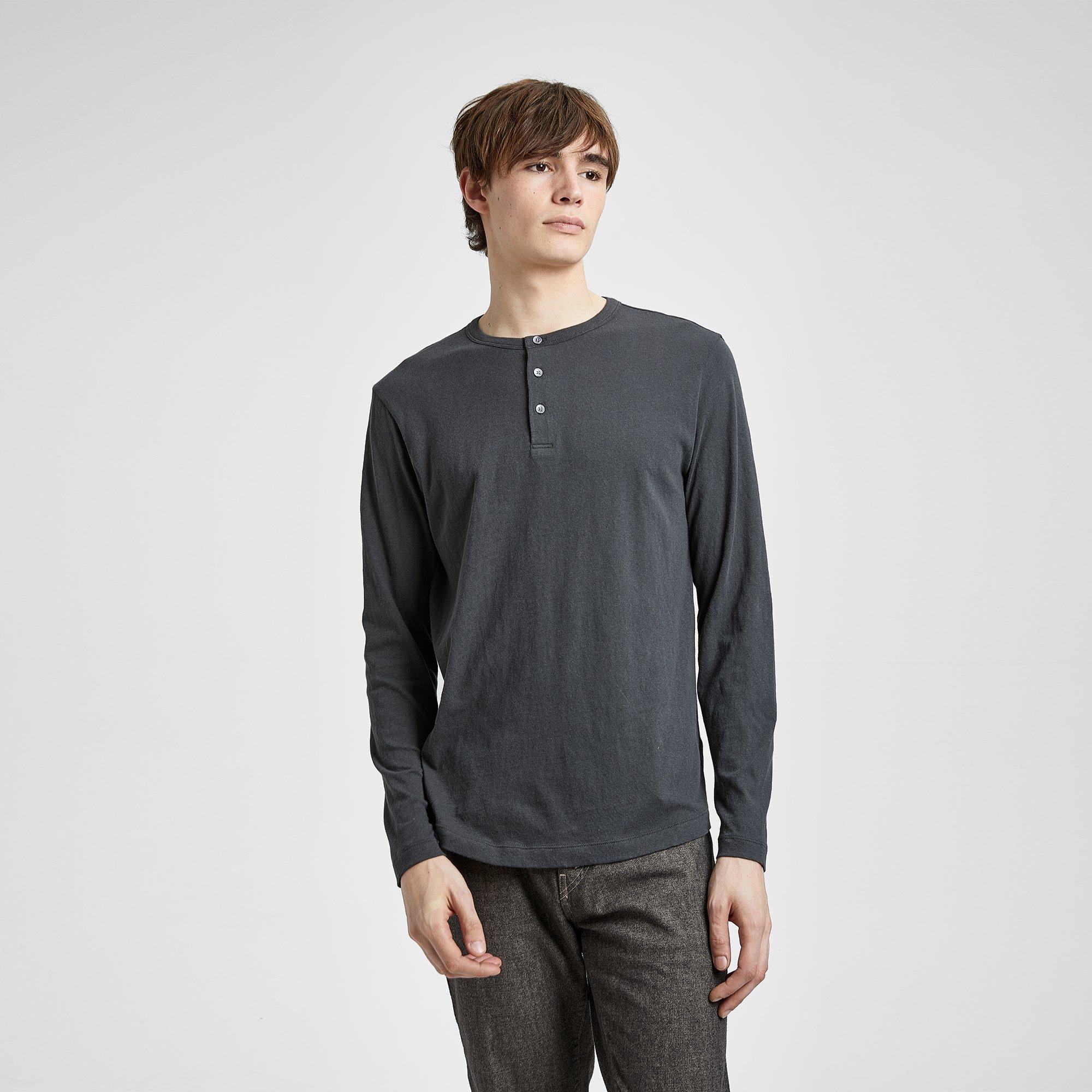 Theory Official Site | Cotton Core Henley Shirt