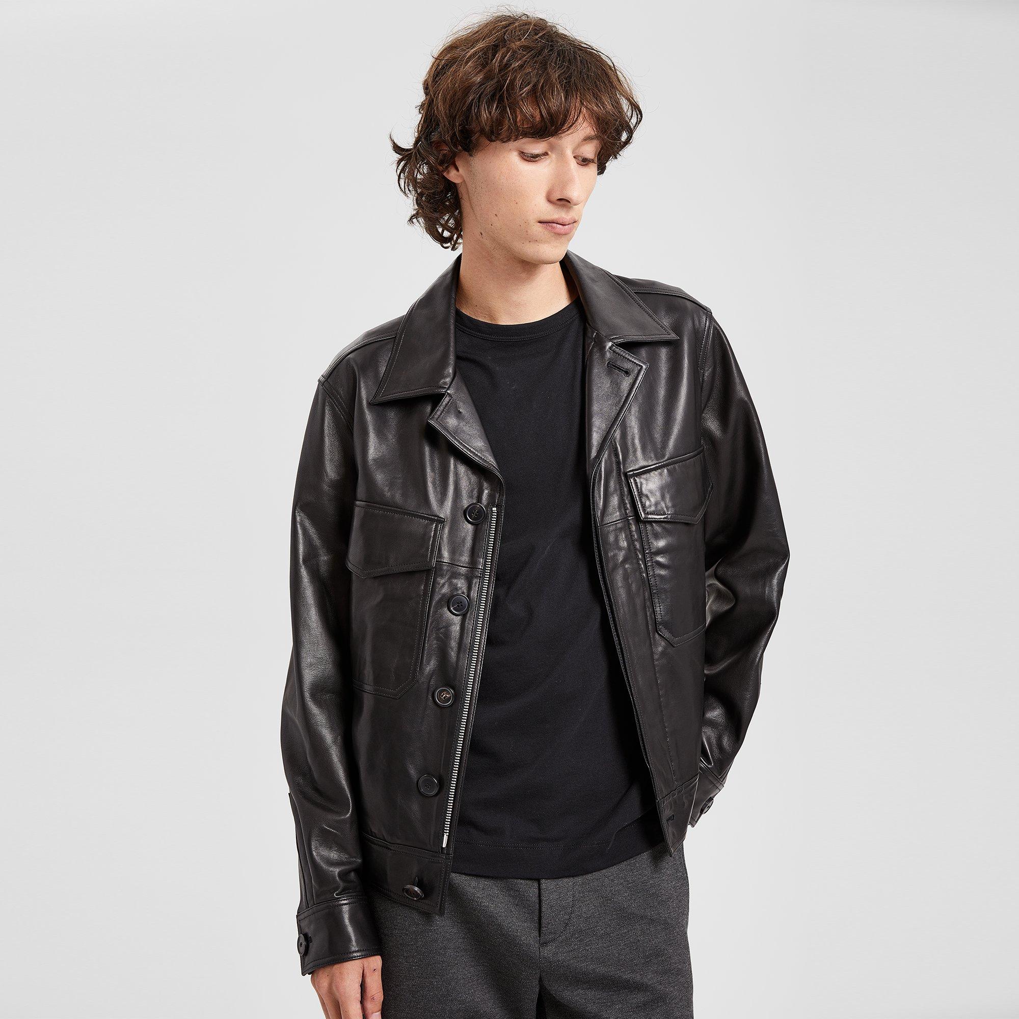 Leather Utility Jacket
