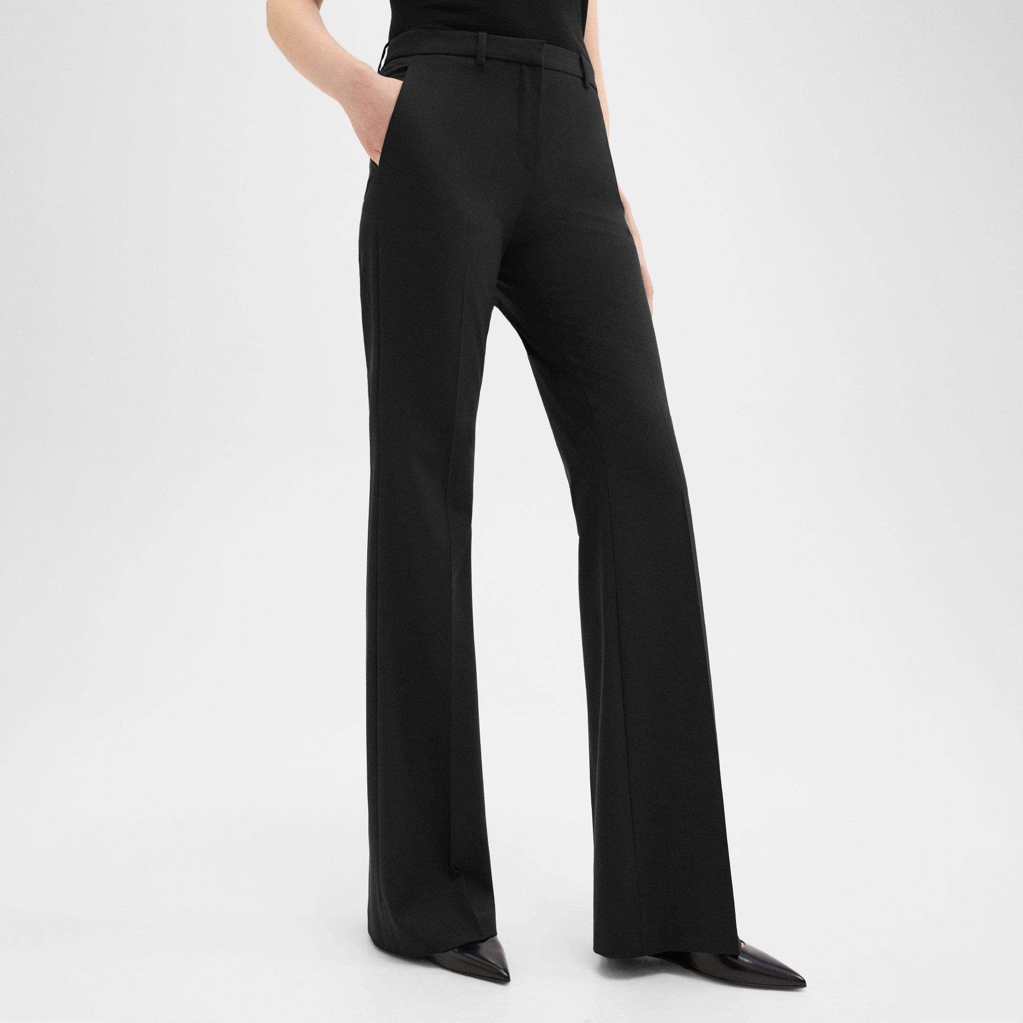 Black Good Wool Demitria Pant | Theory