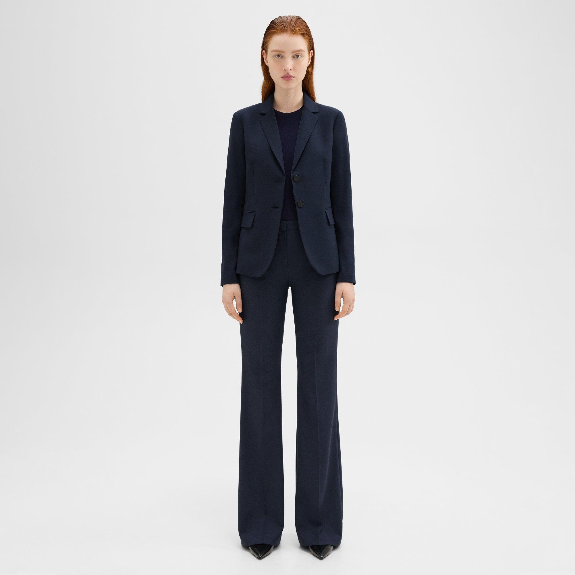 Theory Demitria 2 Stretch Good Wool Suit Pants
