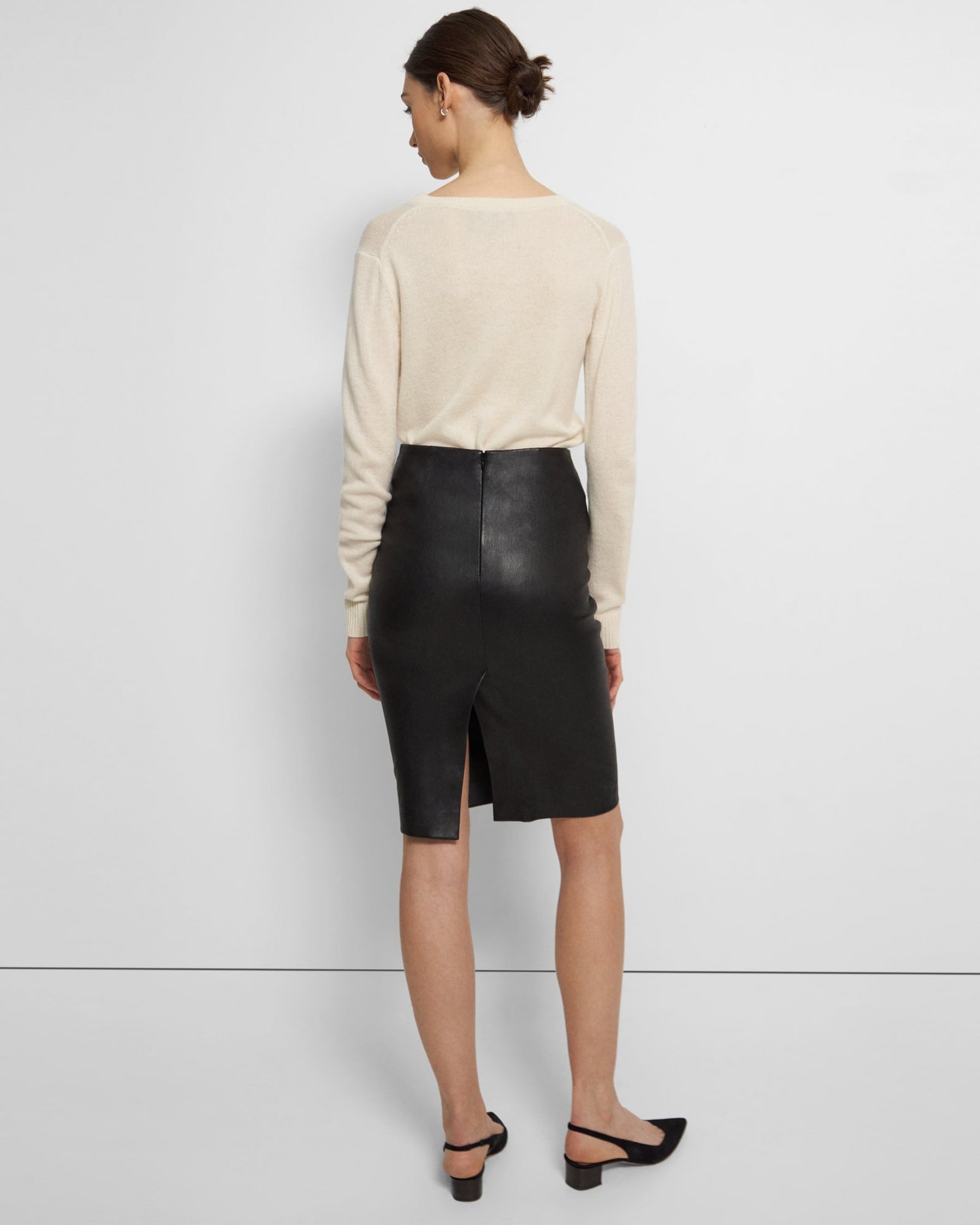 Pencil Skirt in Leather
