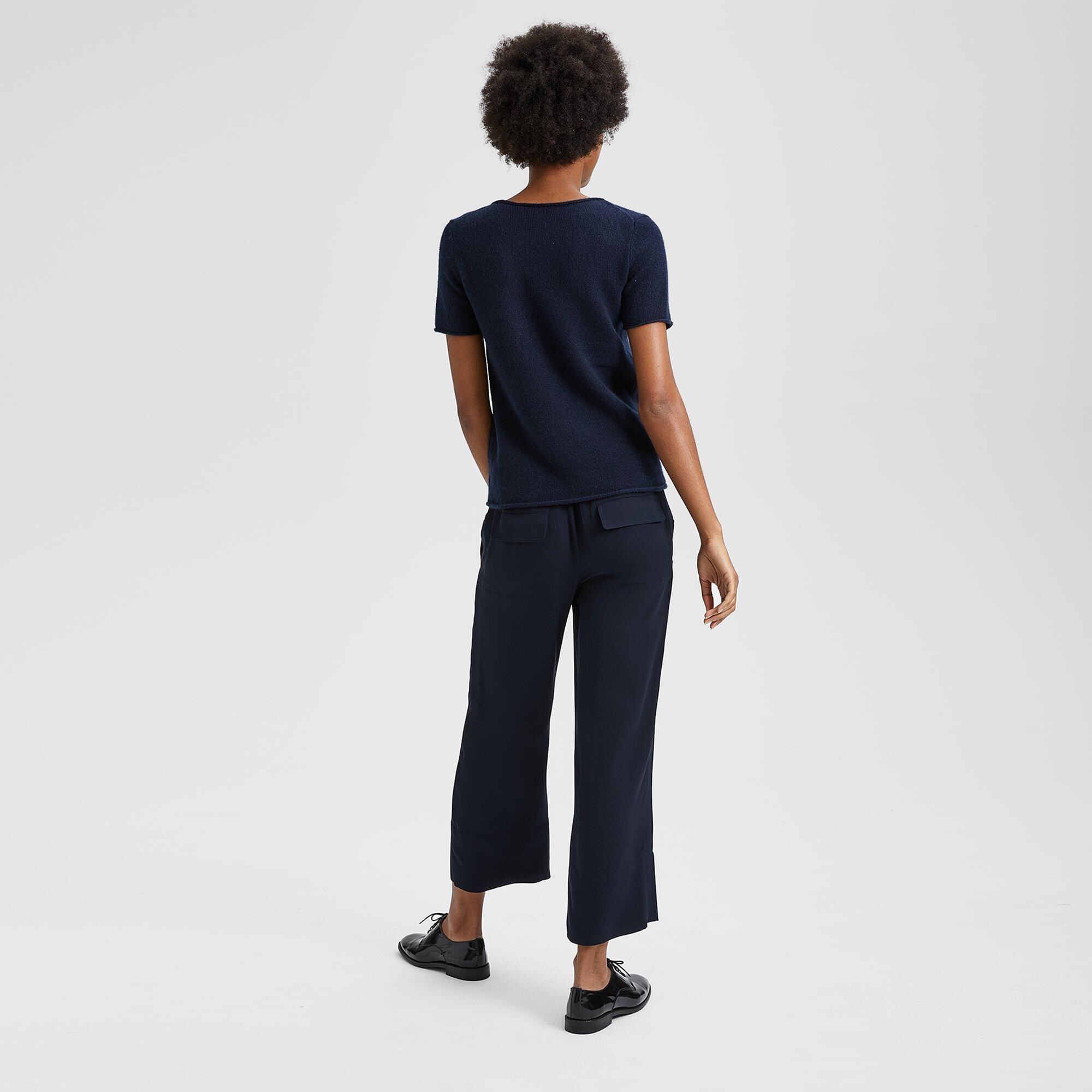 Silk Fluid Crop Pant