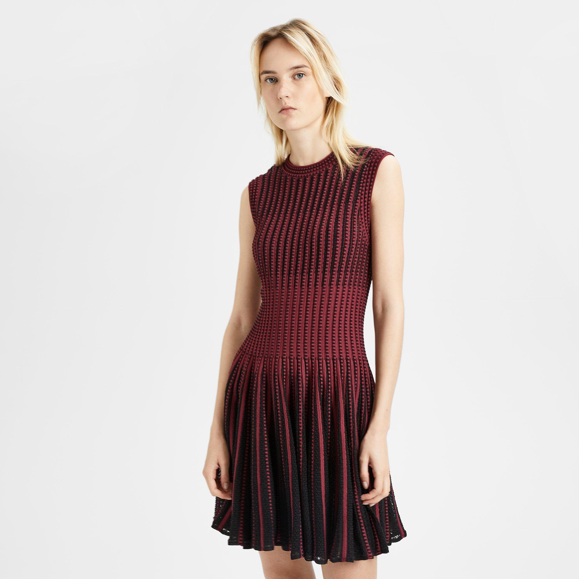 Theory Official Site Knit Novelty Checker Dress