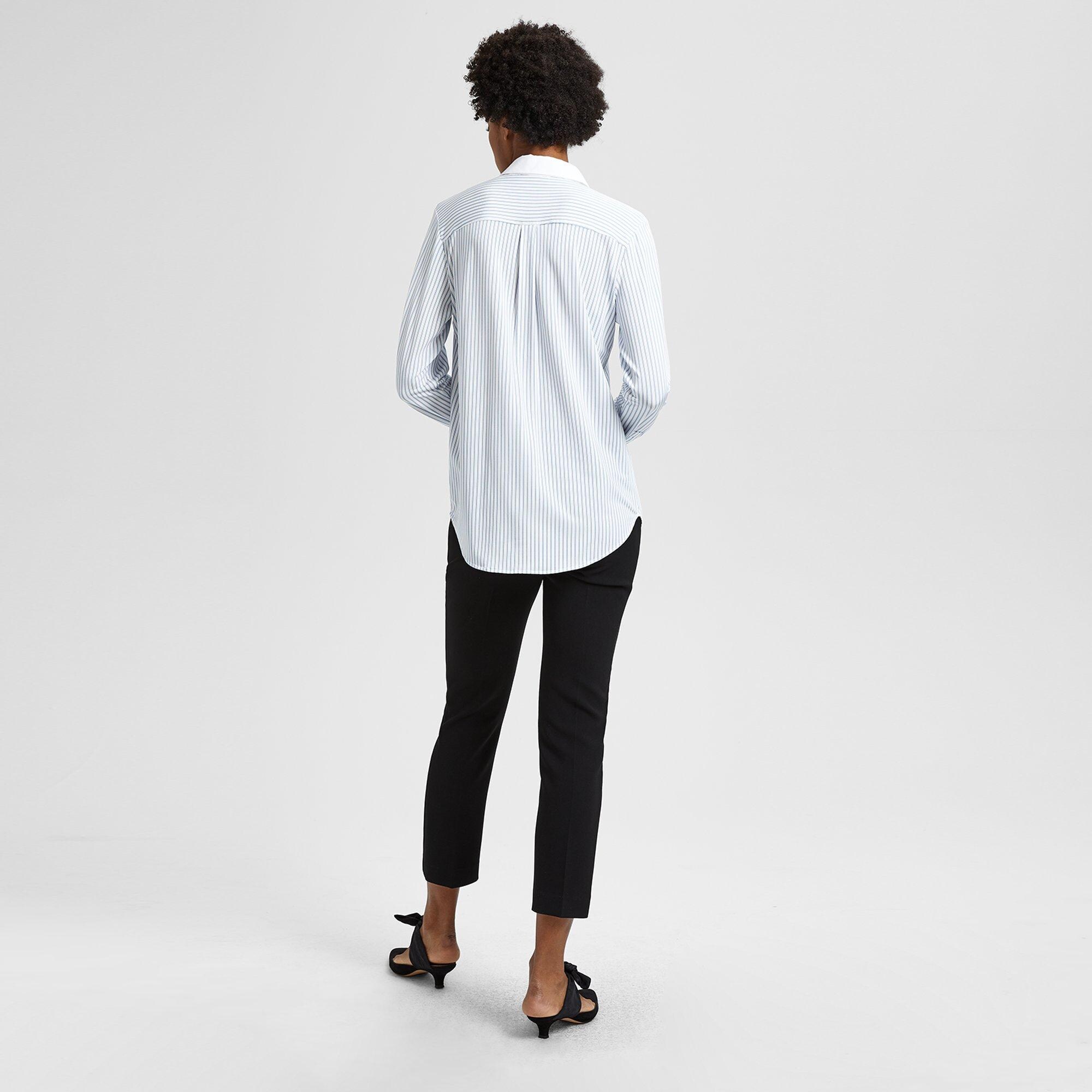 Double-Stripe Essential Button-Down Shirt