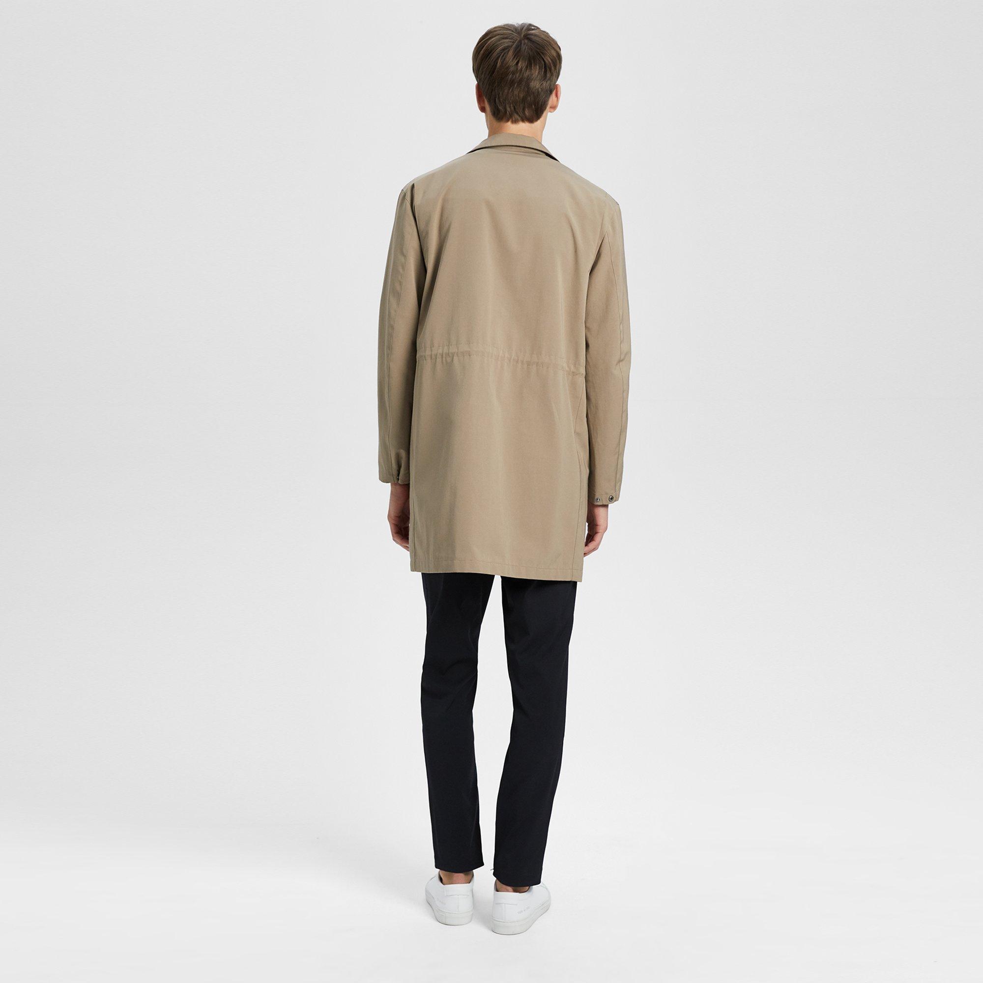Technical Faille Long Military Jacket
