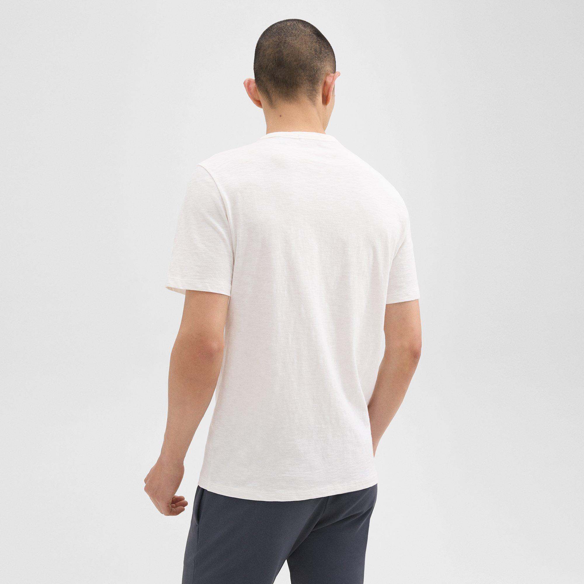 White Cosmos Slub Cotton Essential Tee | Theory