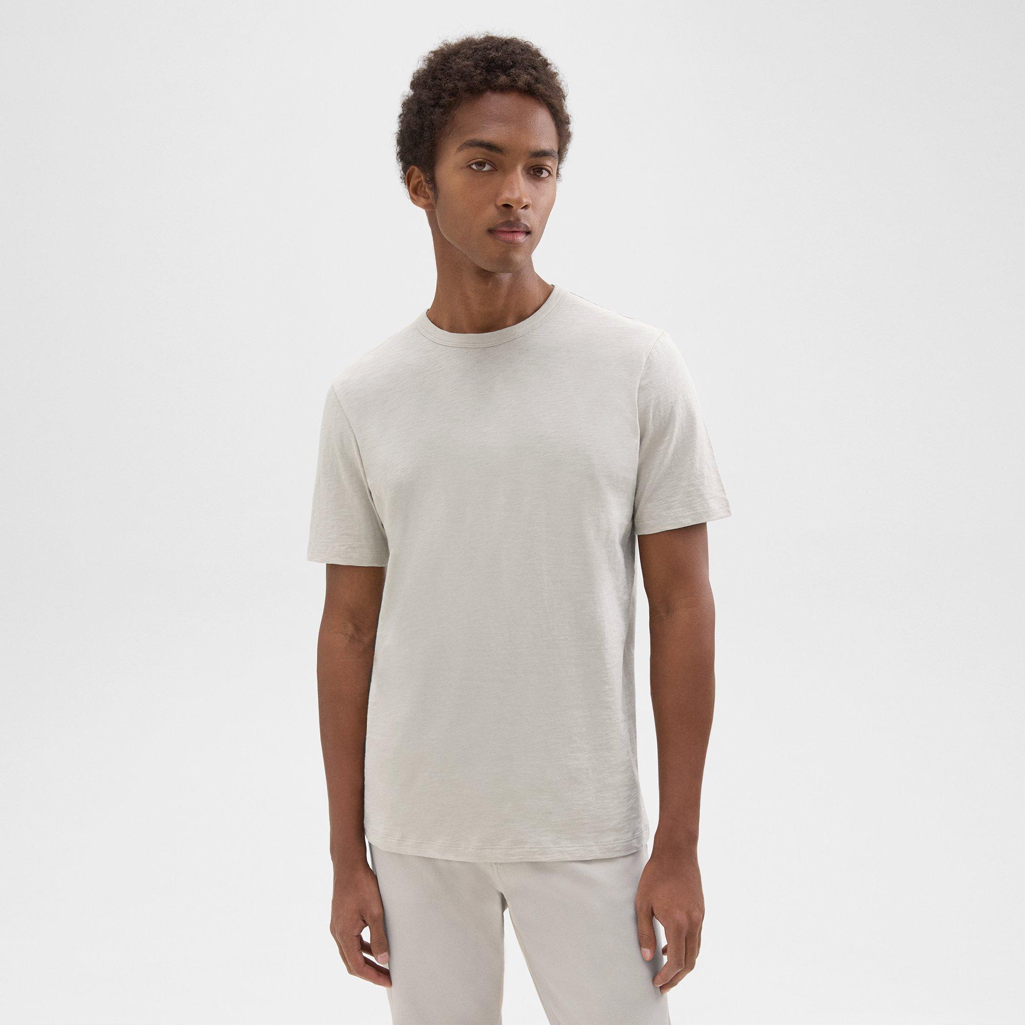 띠어리 Theory Essential Tee in 코스 Cosmos Slub Cotton,LIMESTONE