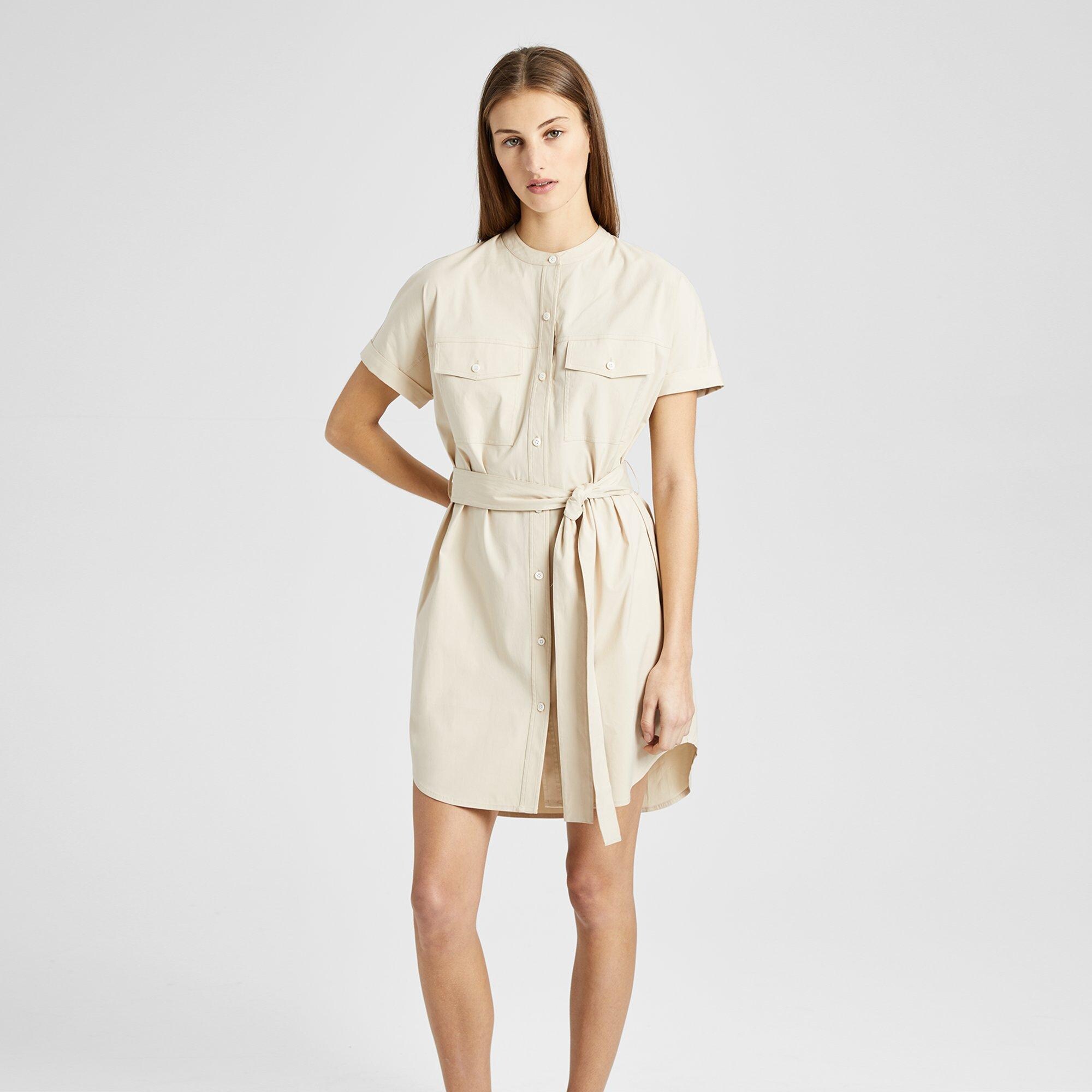 Stretch Cotton Belted Cargo Dress