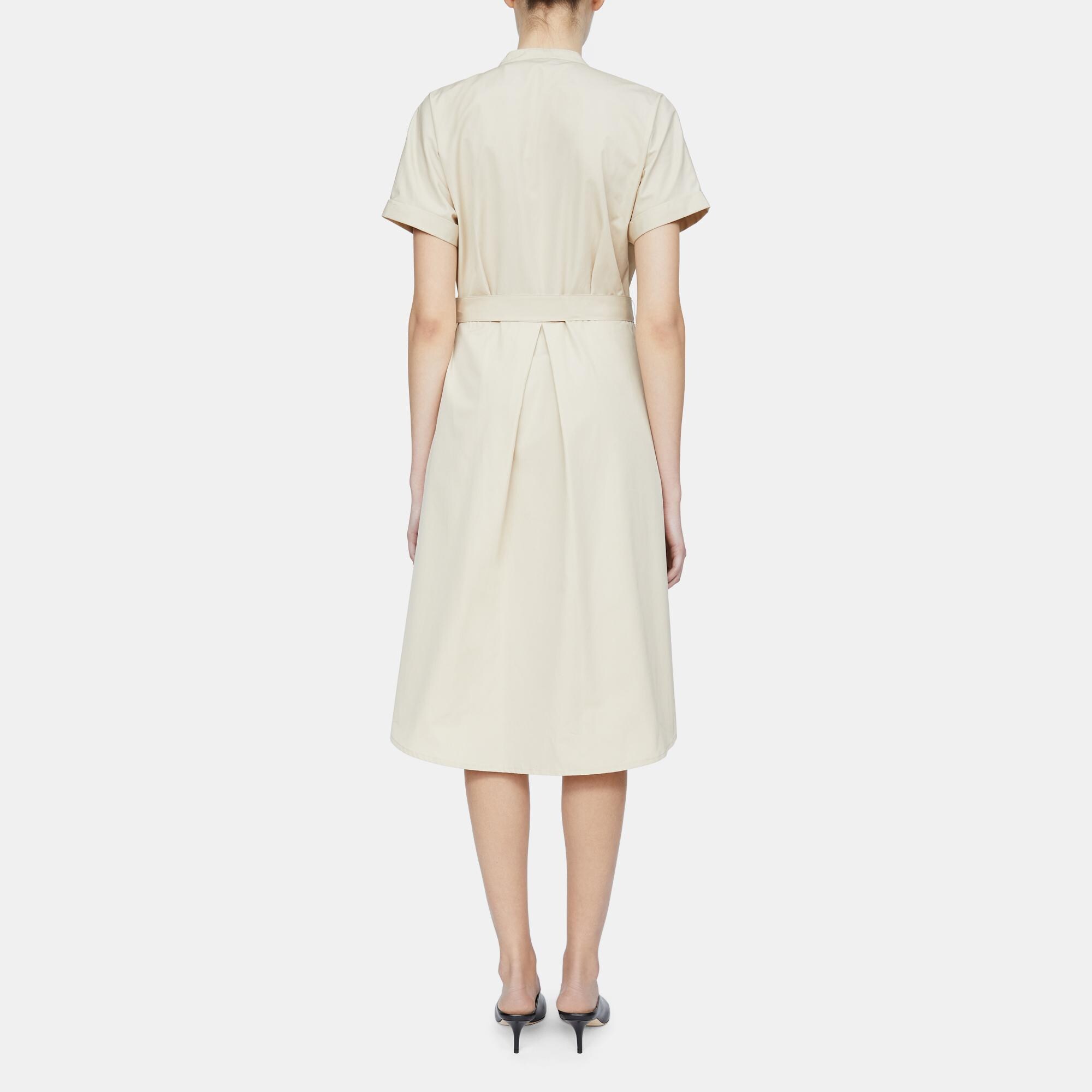 Belted Shirtdress in Cotton