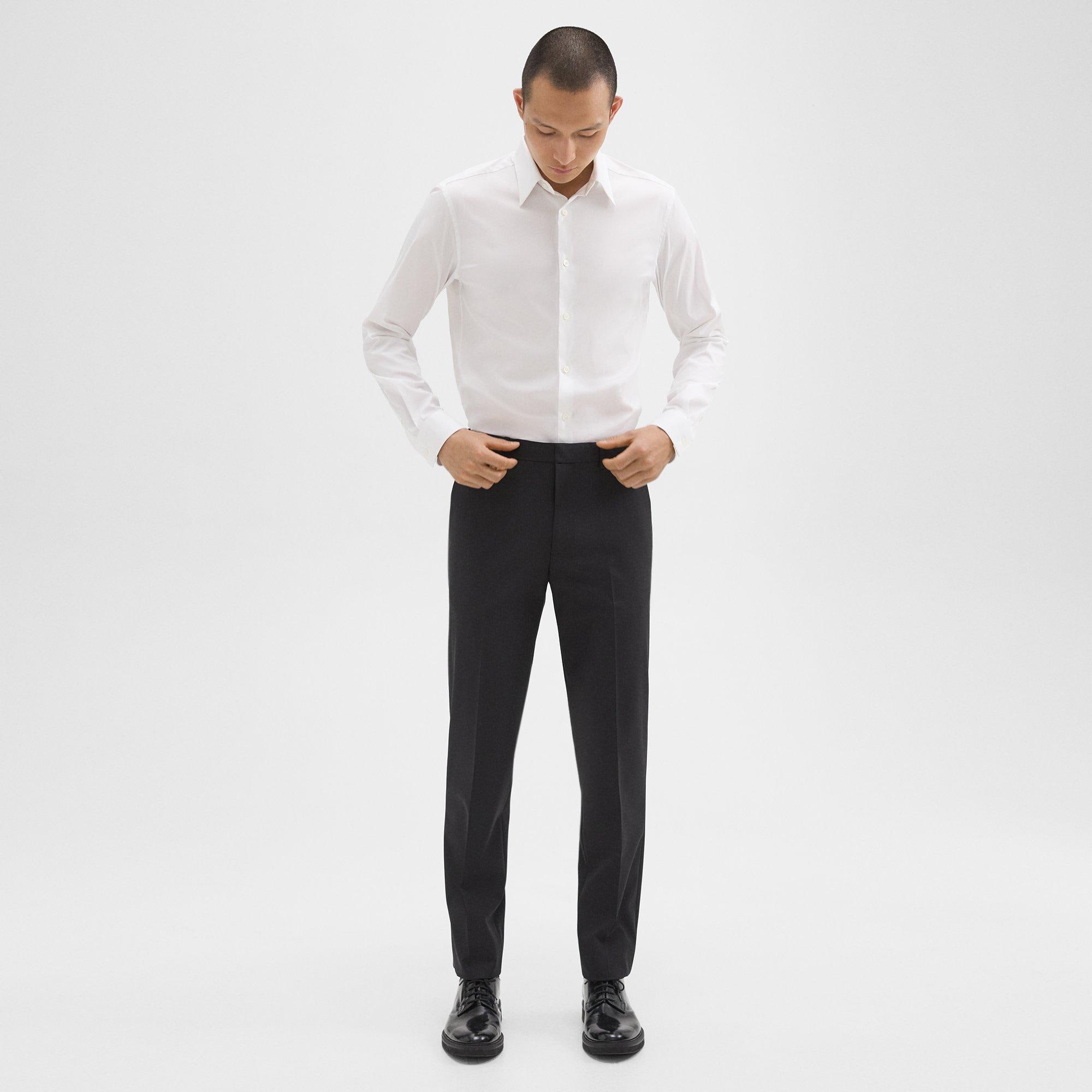 Black Stretch Wool Mayer Pant | Theory