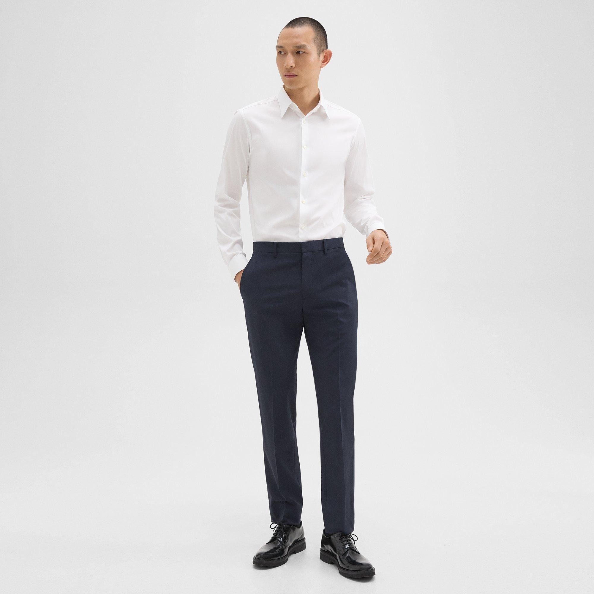 Blue Stretch Wool Mayer Pant | Theory