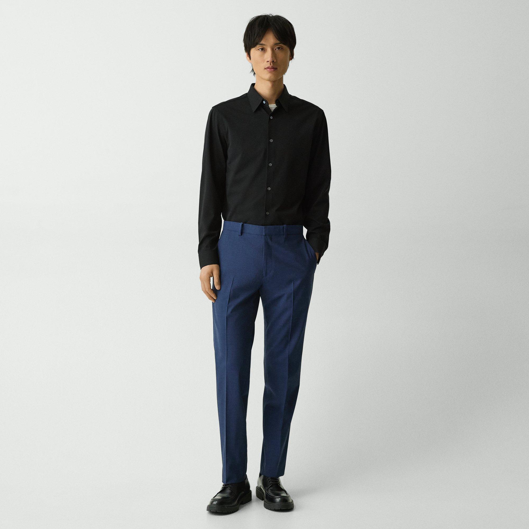 Blue Stretch Wool Mayer Pant | Theory