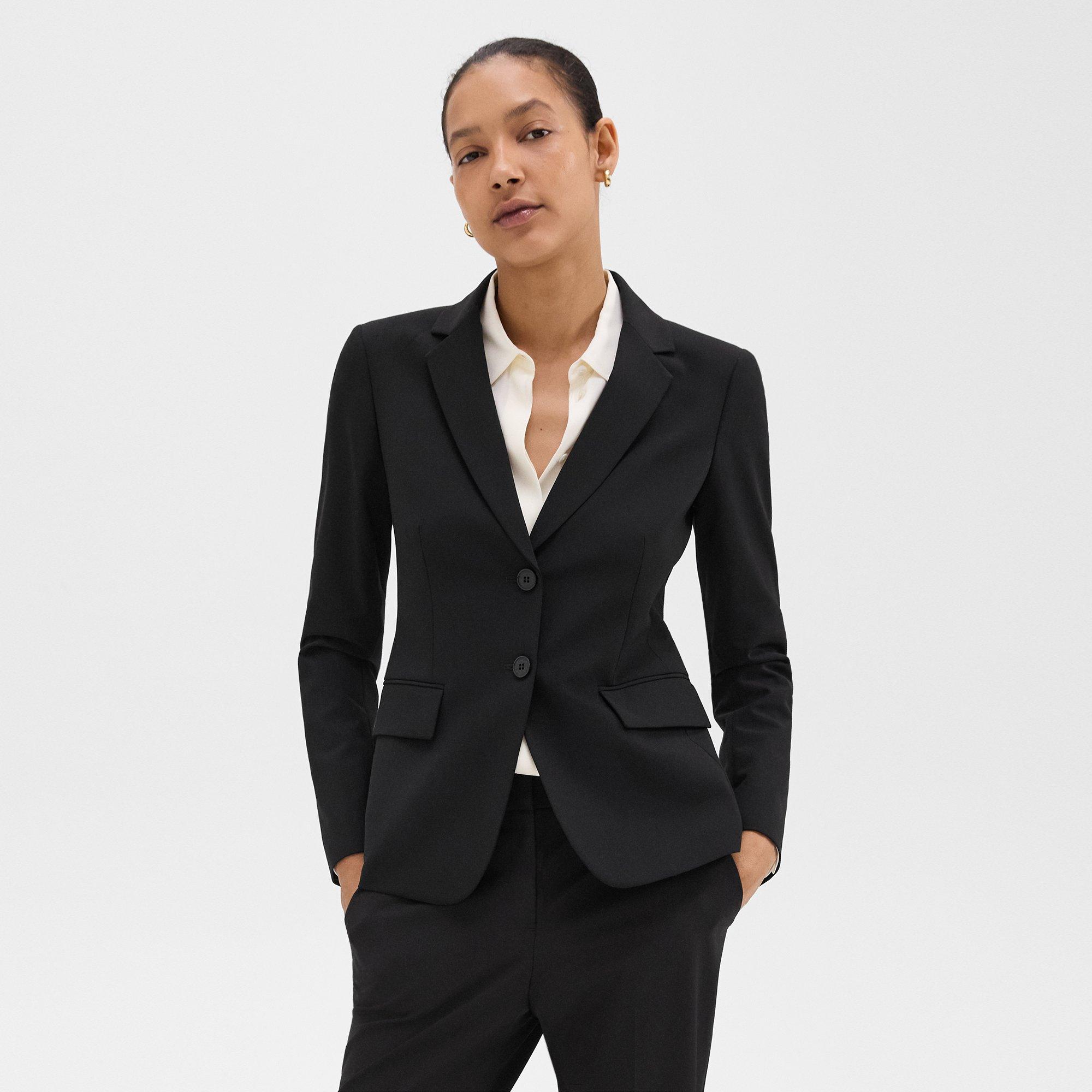 Black Good Wool Carissa Blazer | Theory