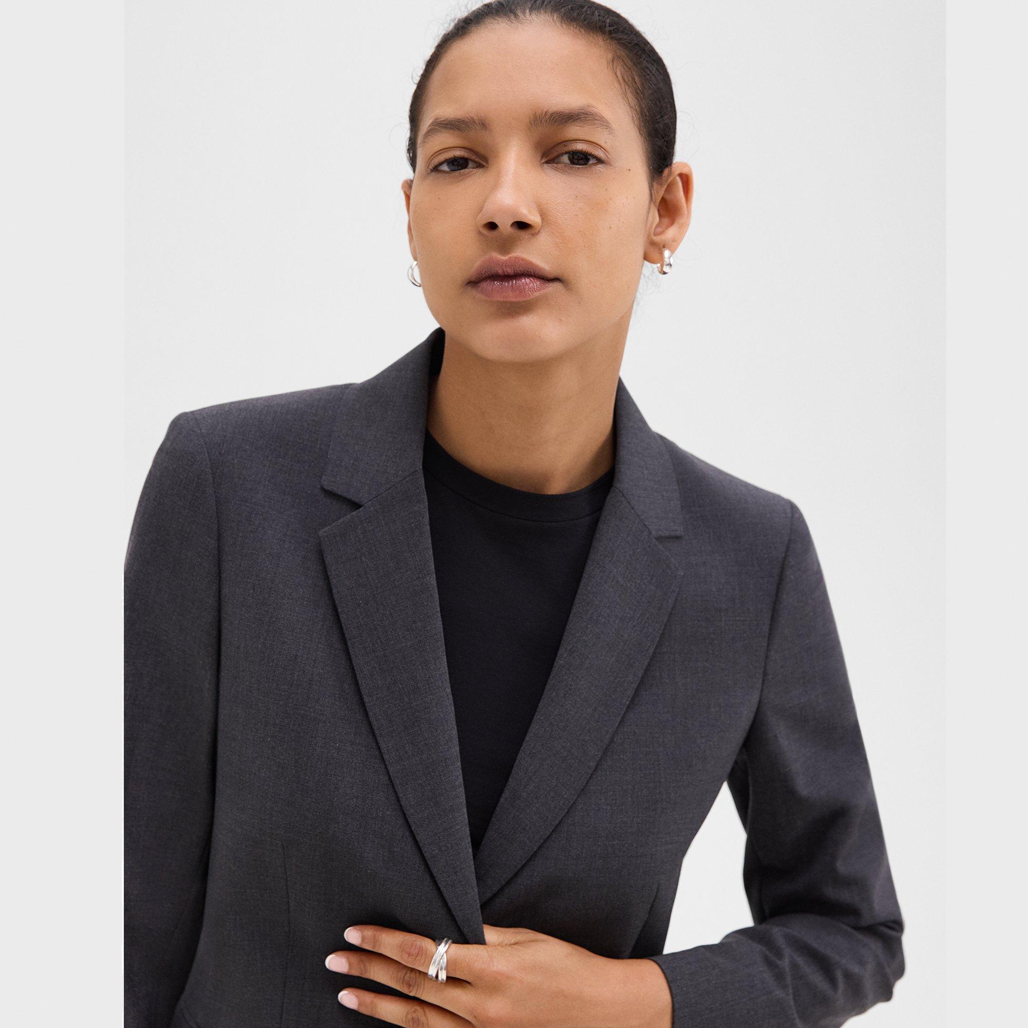 Black Good Wool Carissa Blazer | Theory