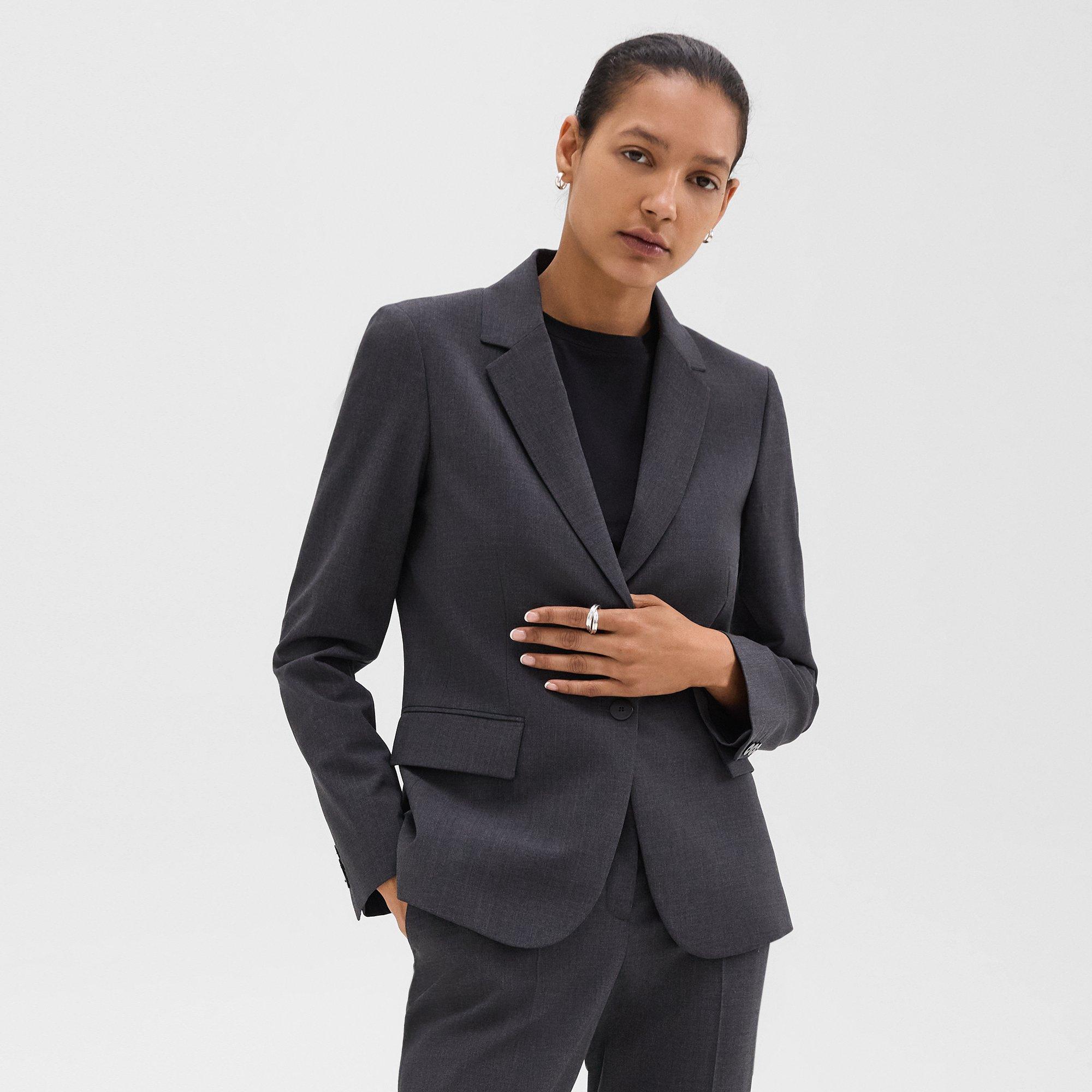 Black Good Wool Carissa Blazer | Theory