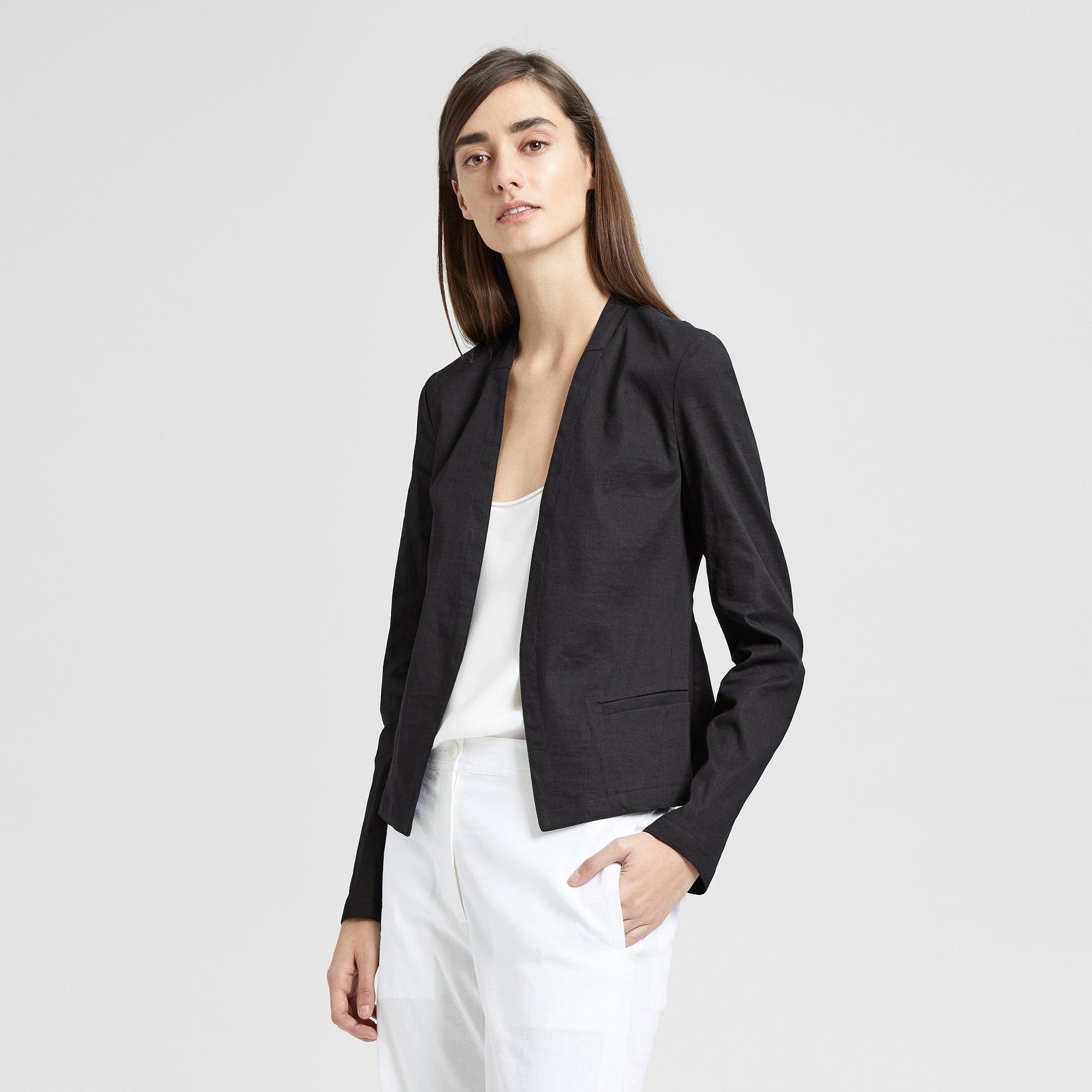 Theory Official Site | Organic Crunch Linen Clean Blazer