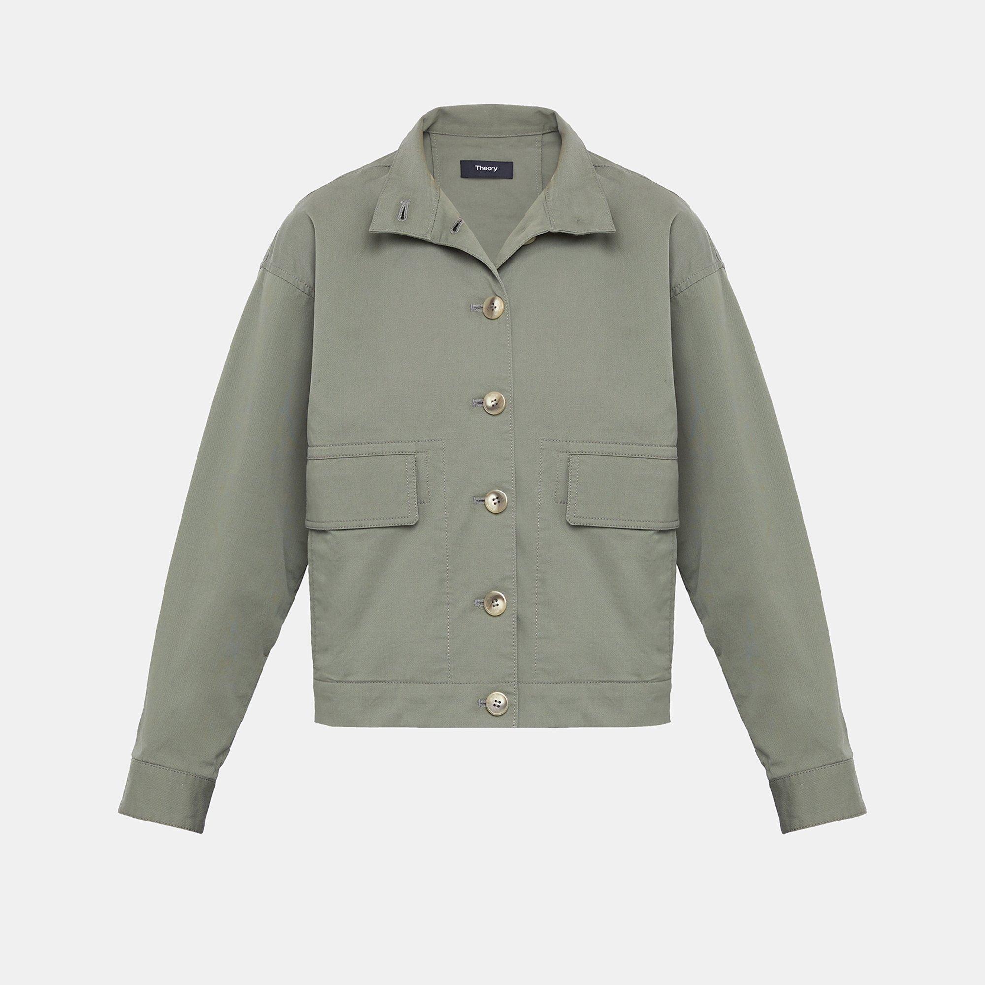 Casual Twill Blouson Bomber Jacket