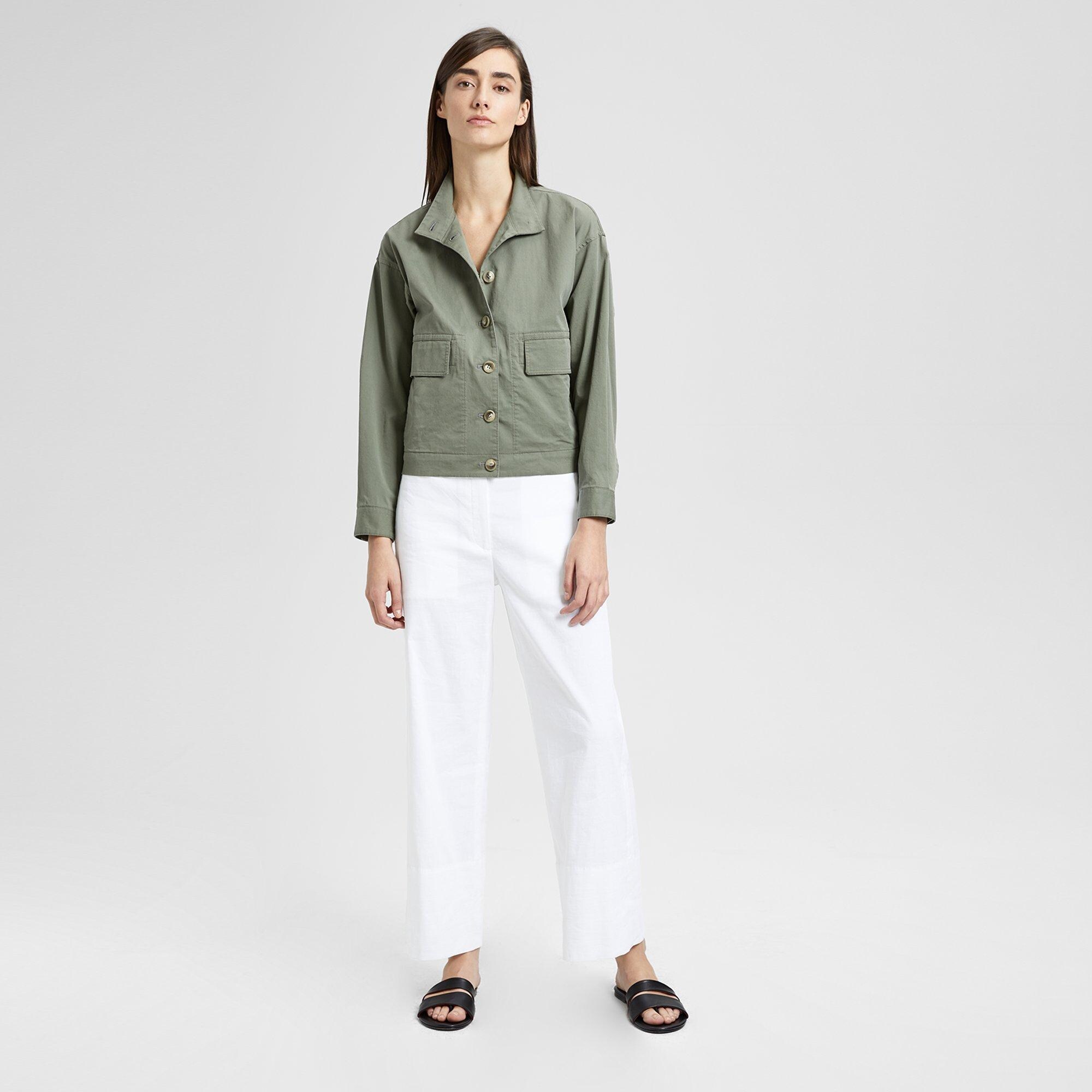 Casual Twill Blouson Bomber Jacket