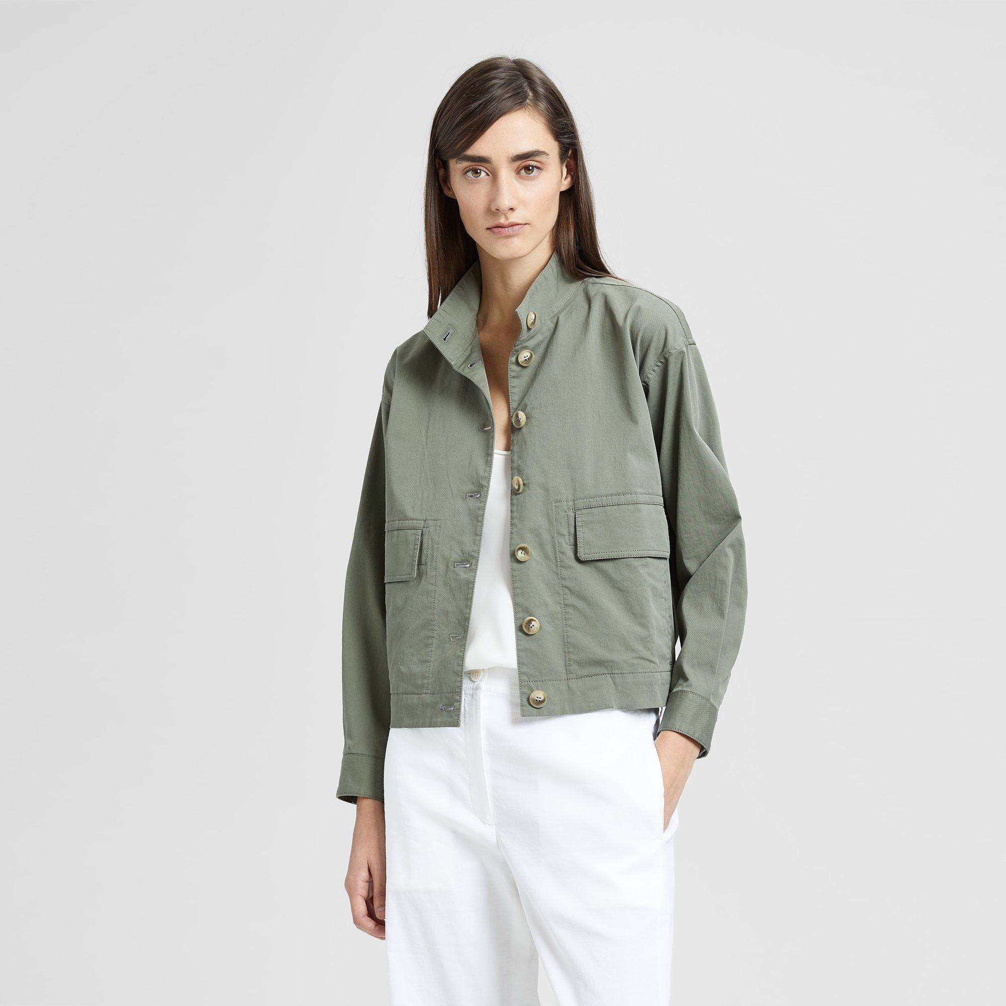 Casual Twill Blouson Bomber Jacket