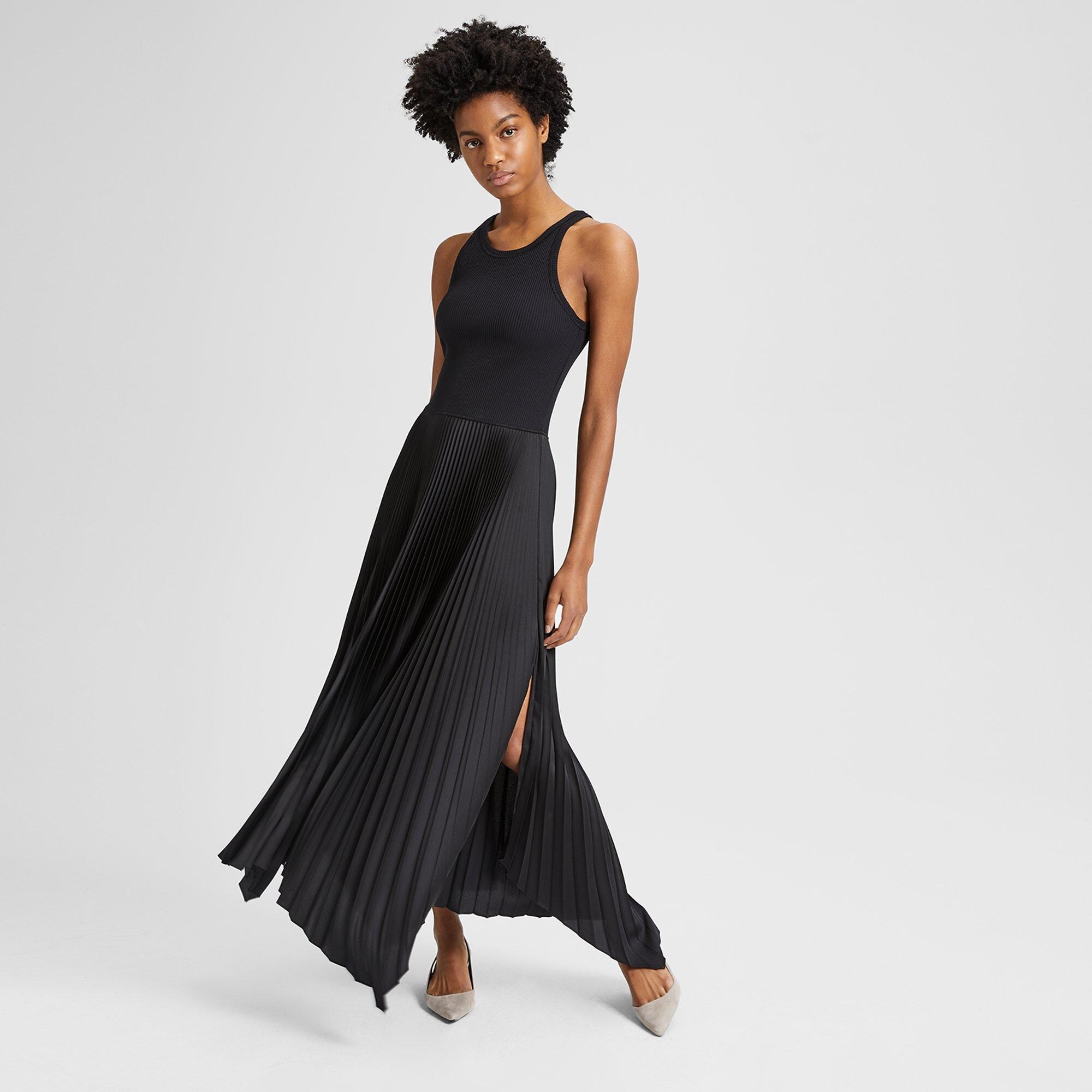 Theory vinessi on sale pleated maxi dress