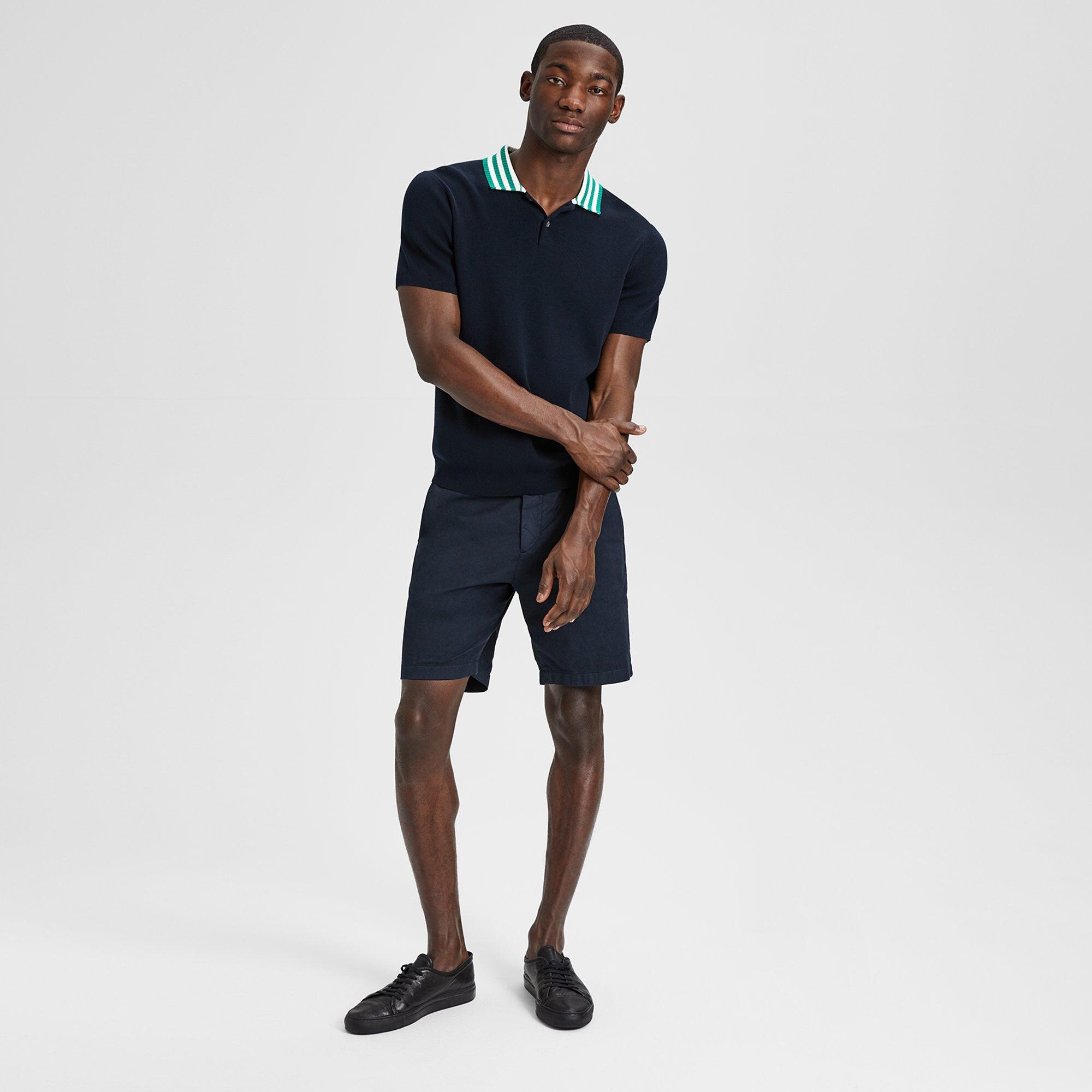 Cotton Striped Collar Polo