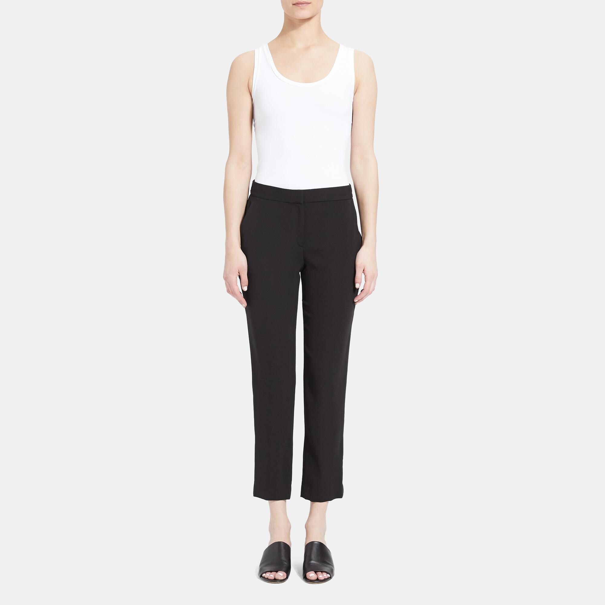 Cropped Pant in Crepe