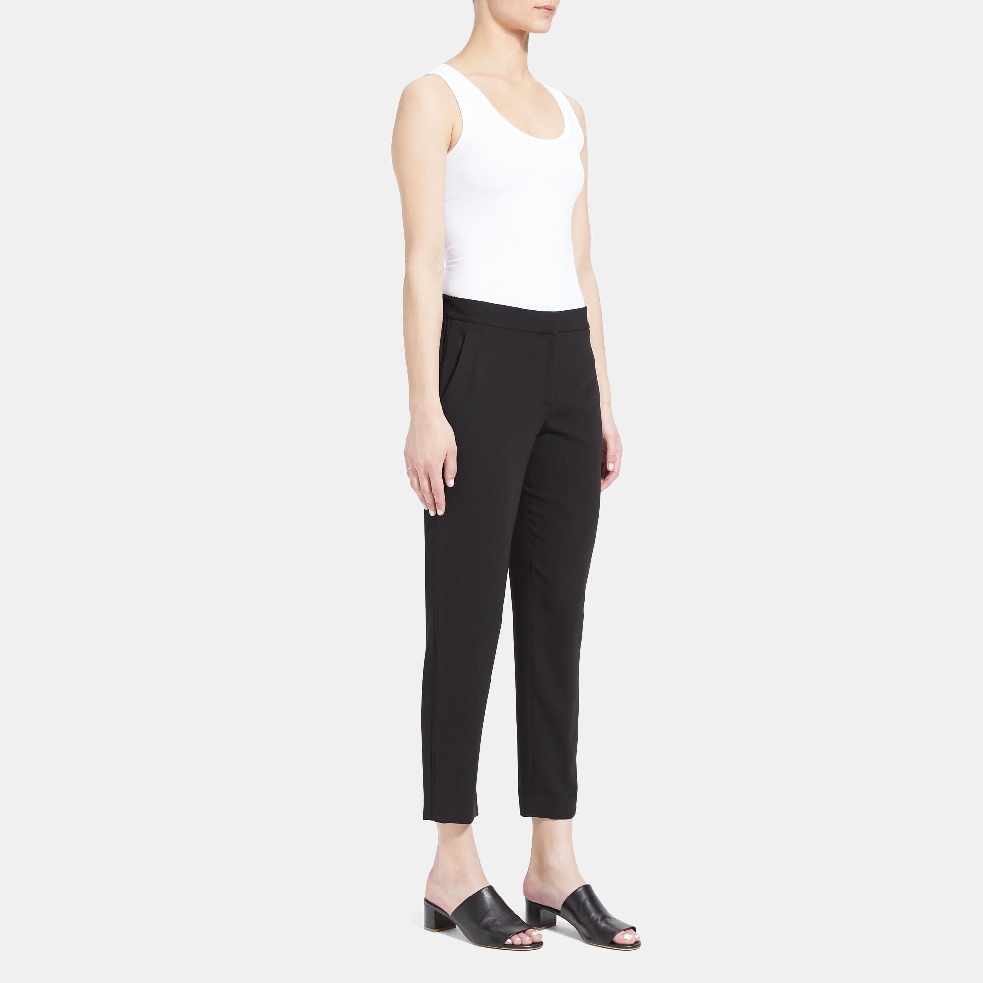 Cropped Pant in Crepe