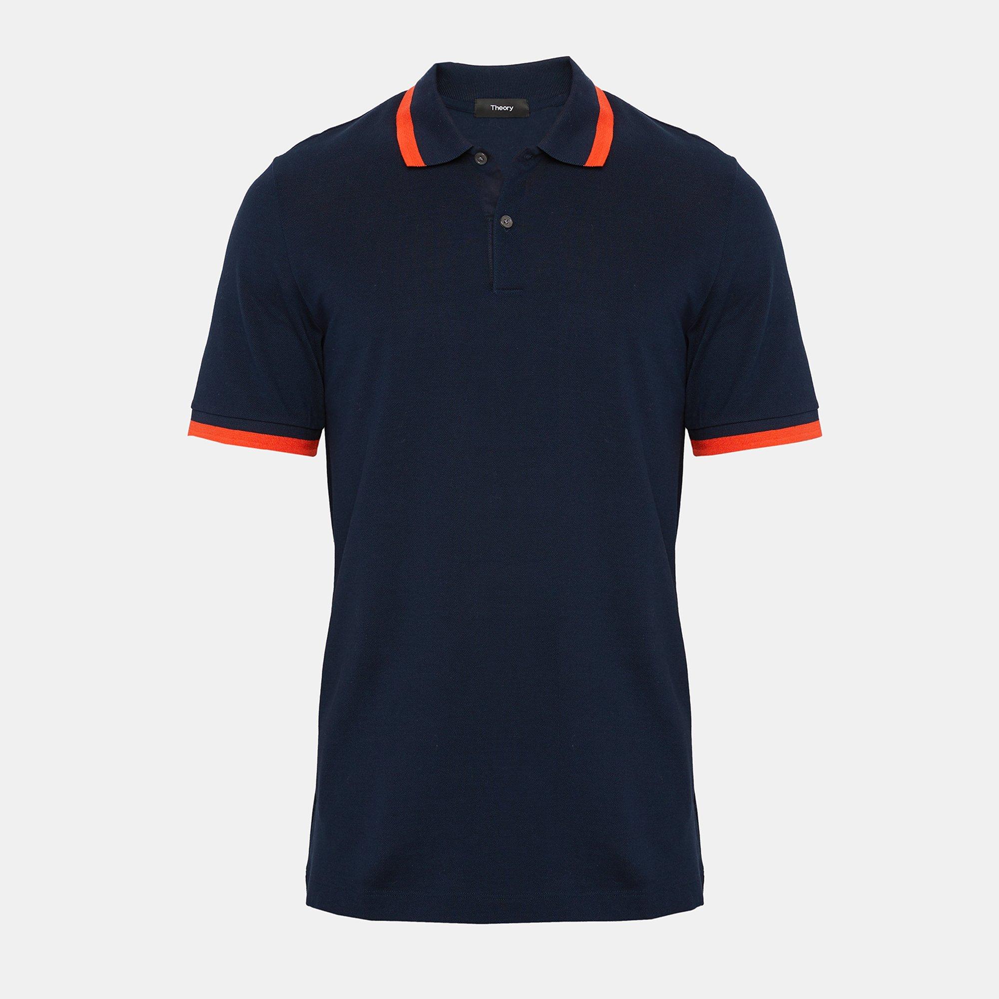 Cotton Pique Bold Striped Polo
