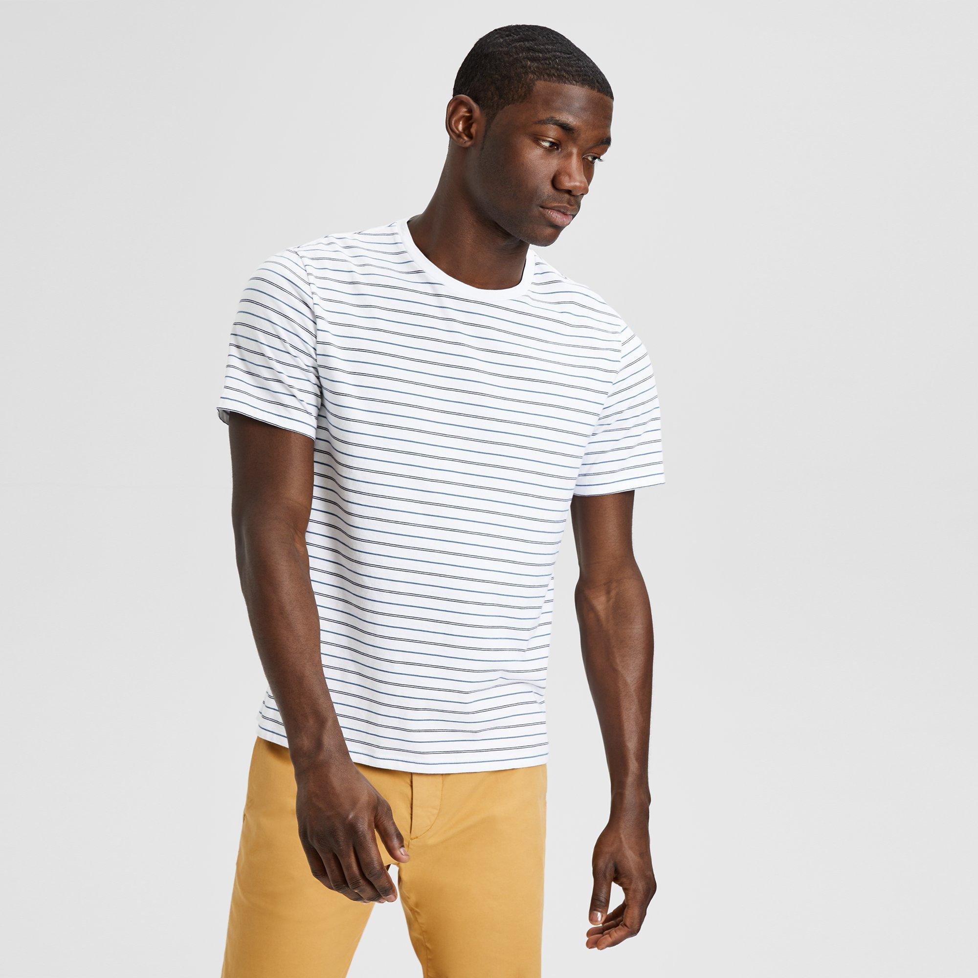 theory2025 シャツ Striped Straight Shirt B Theory Women's New Straight Shirt, Navy Multi, XL at Amazon