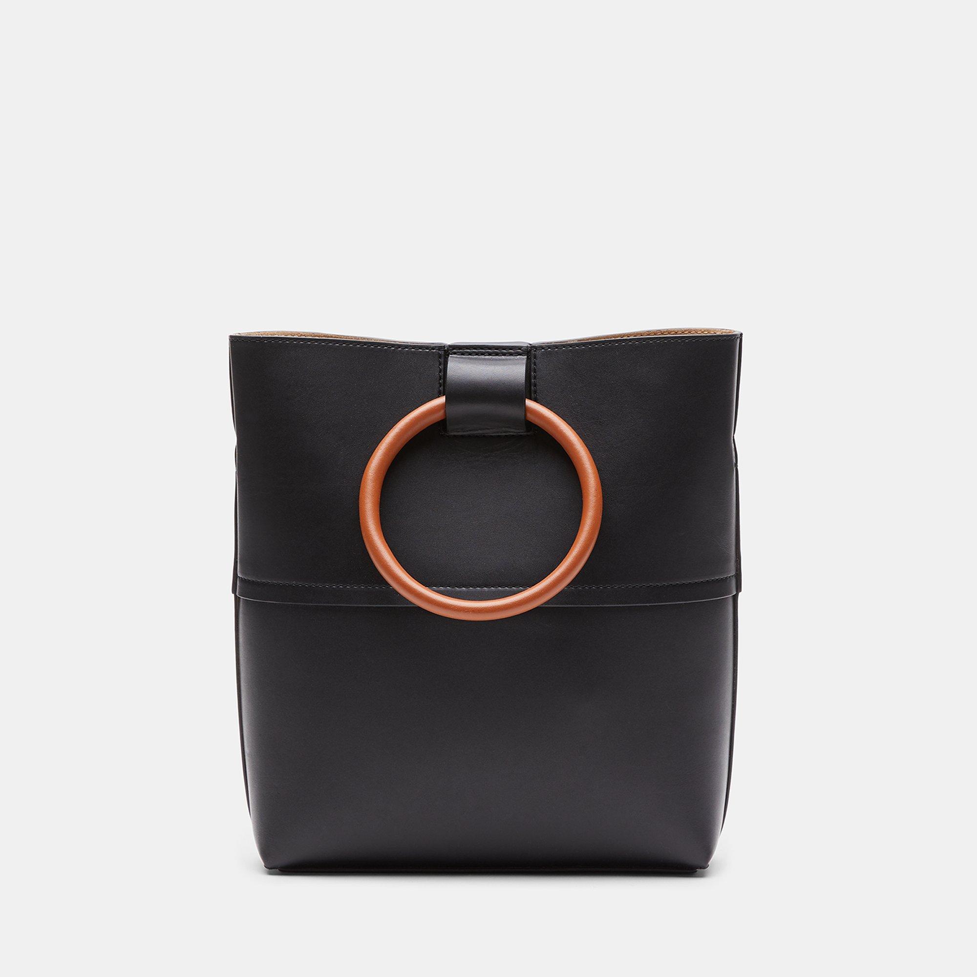 Smooth Leather Mini Hoop Tote