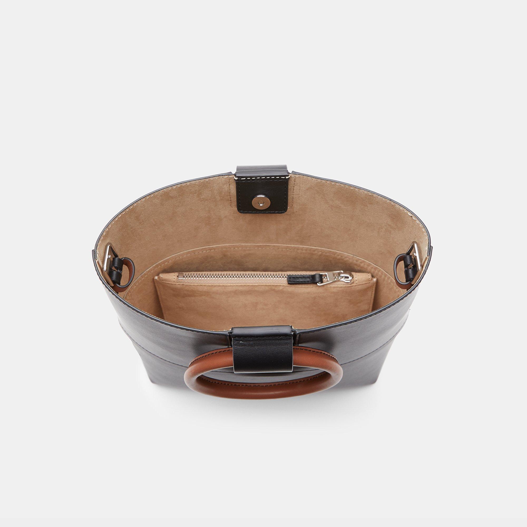 Smooth Leather Mini Hoop Tote
