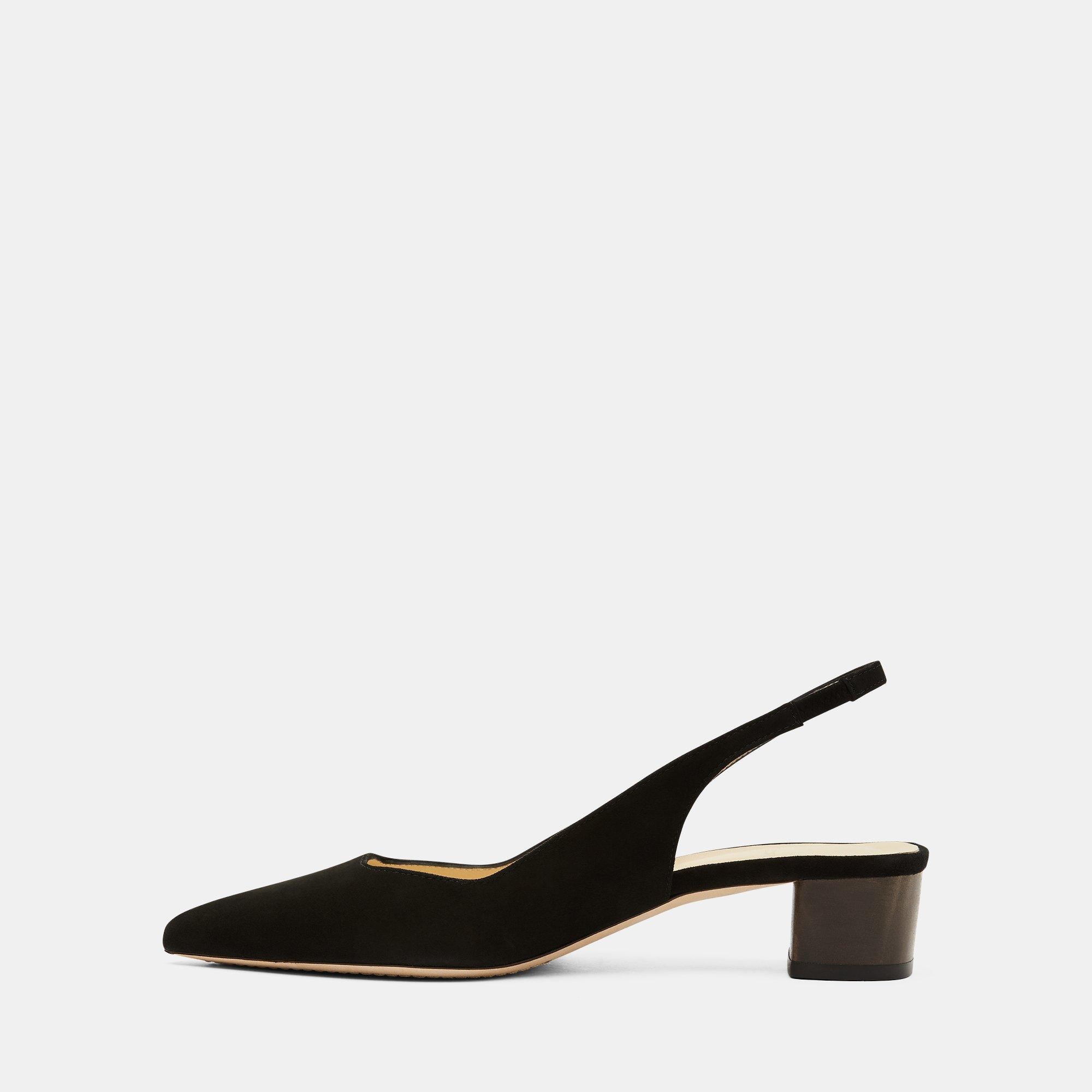 Suede Block Heel Slingback | Theory