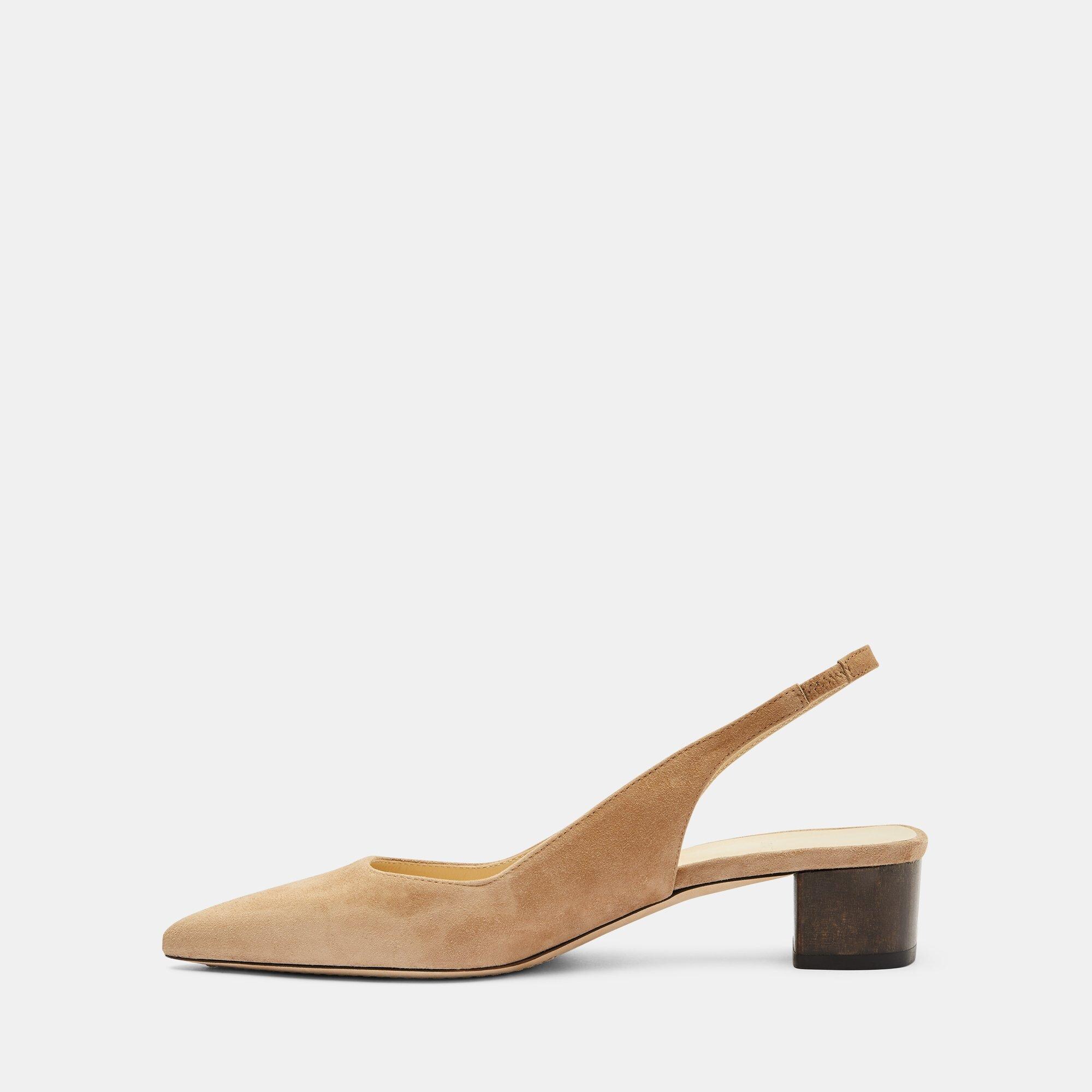 Suede Block Heel Slingback | Theory