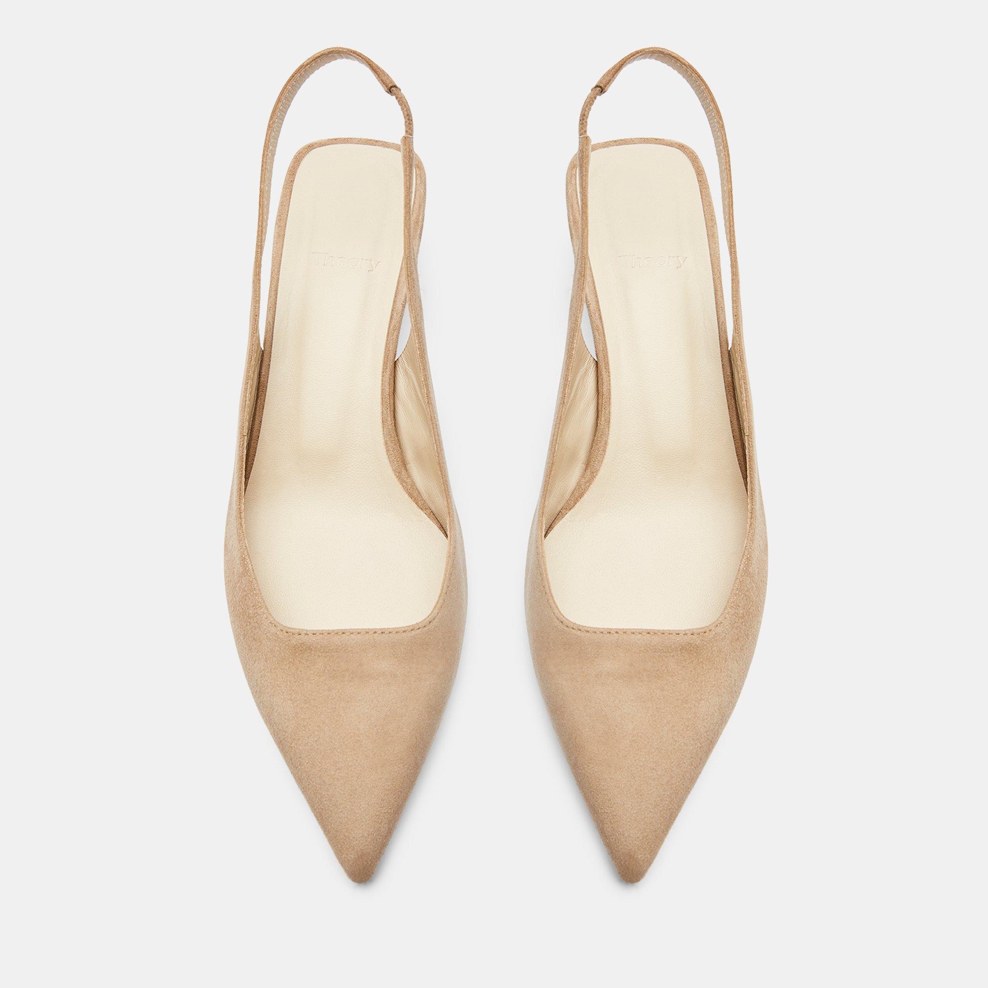 Suede Block Heel Slingback | Theory