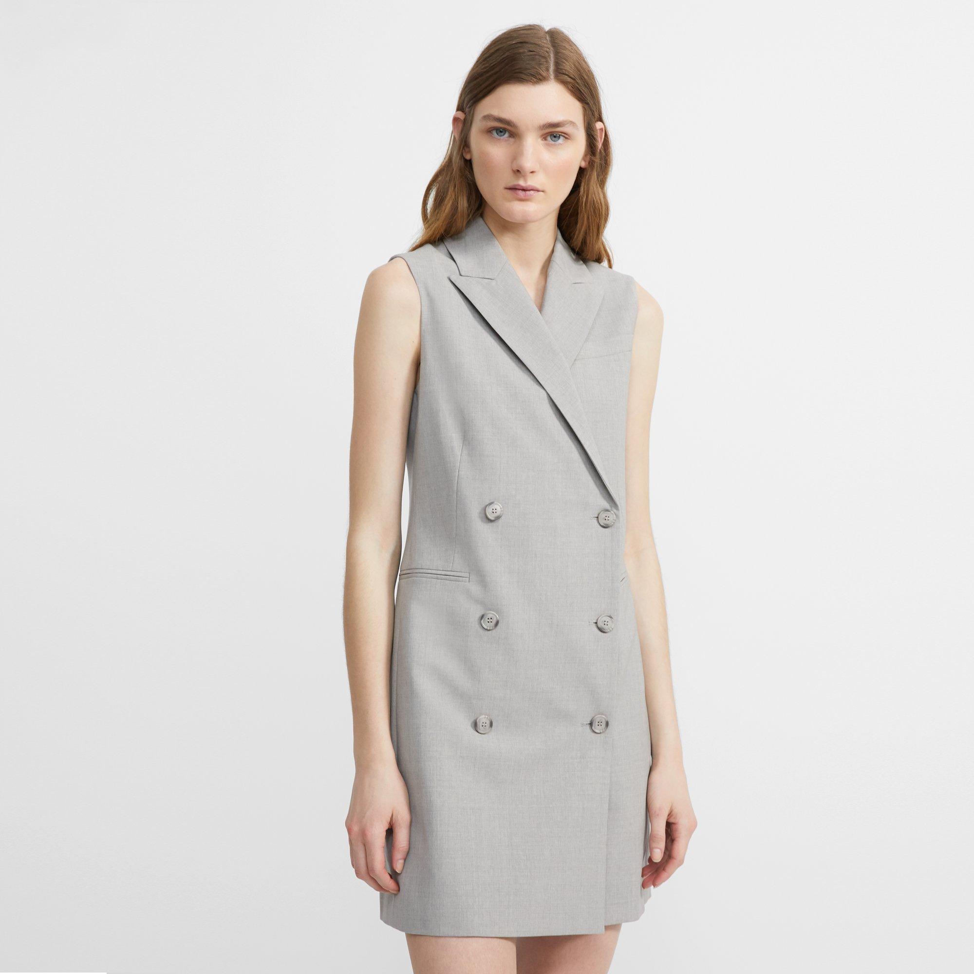 Theory sleeveless sales blazer dress