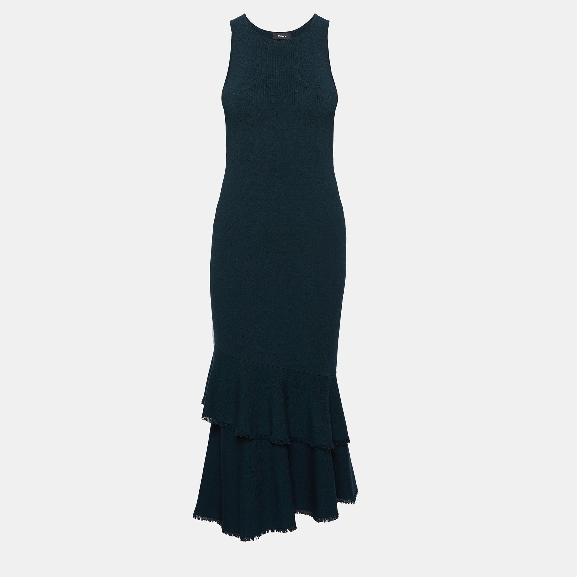 Knit Ruffle Maxi Dress