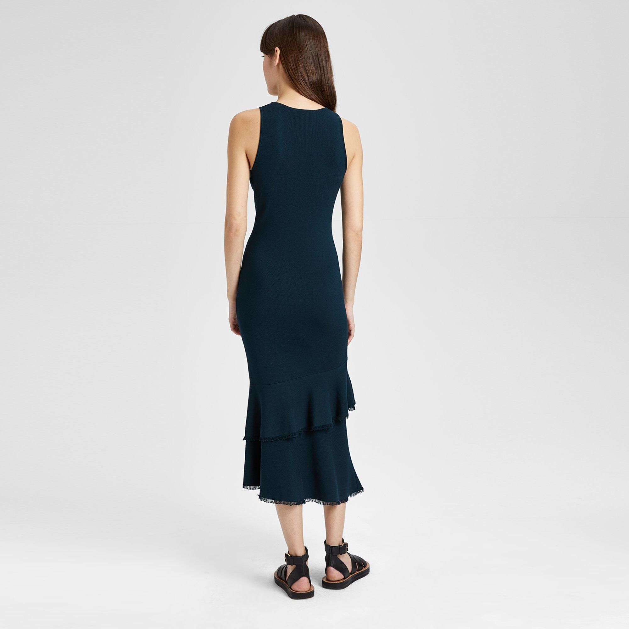 Knit Ruffle Maxi Dress
