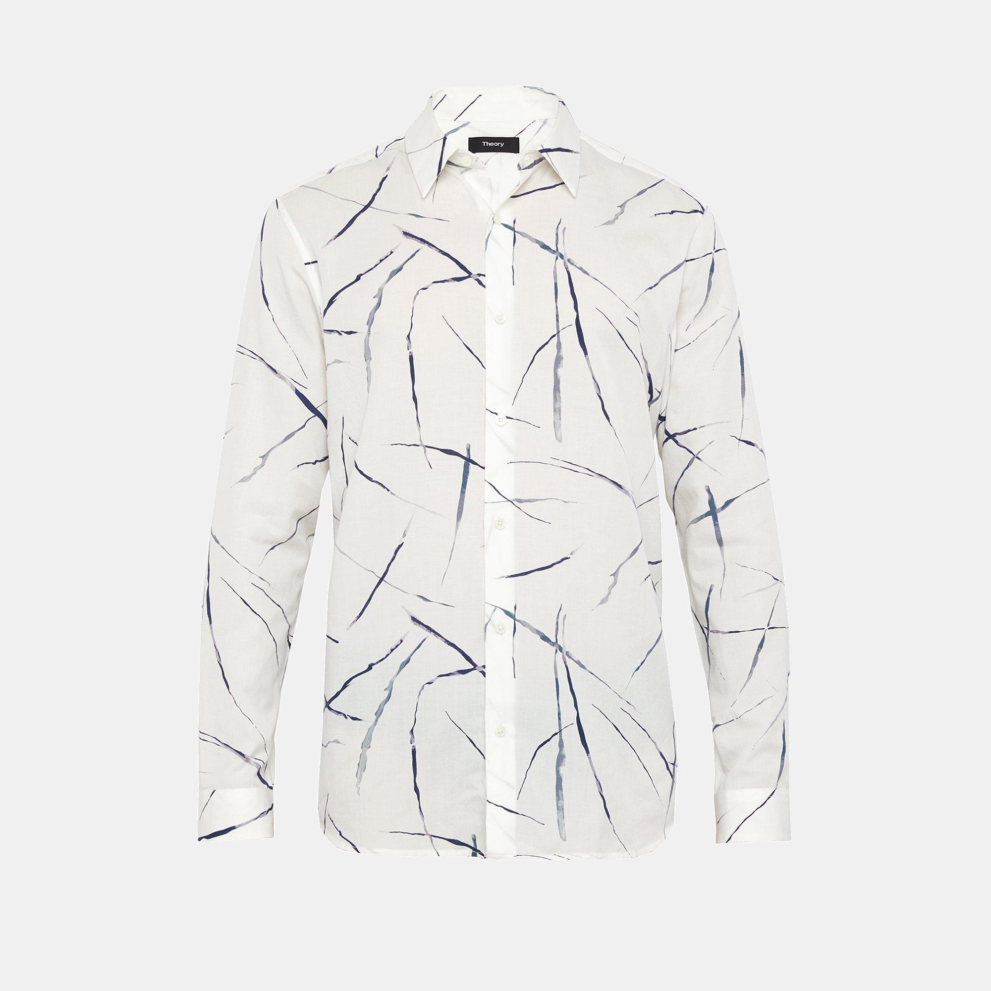 Tencel-Cotton Abstract-Print Shirt