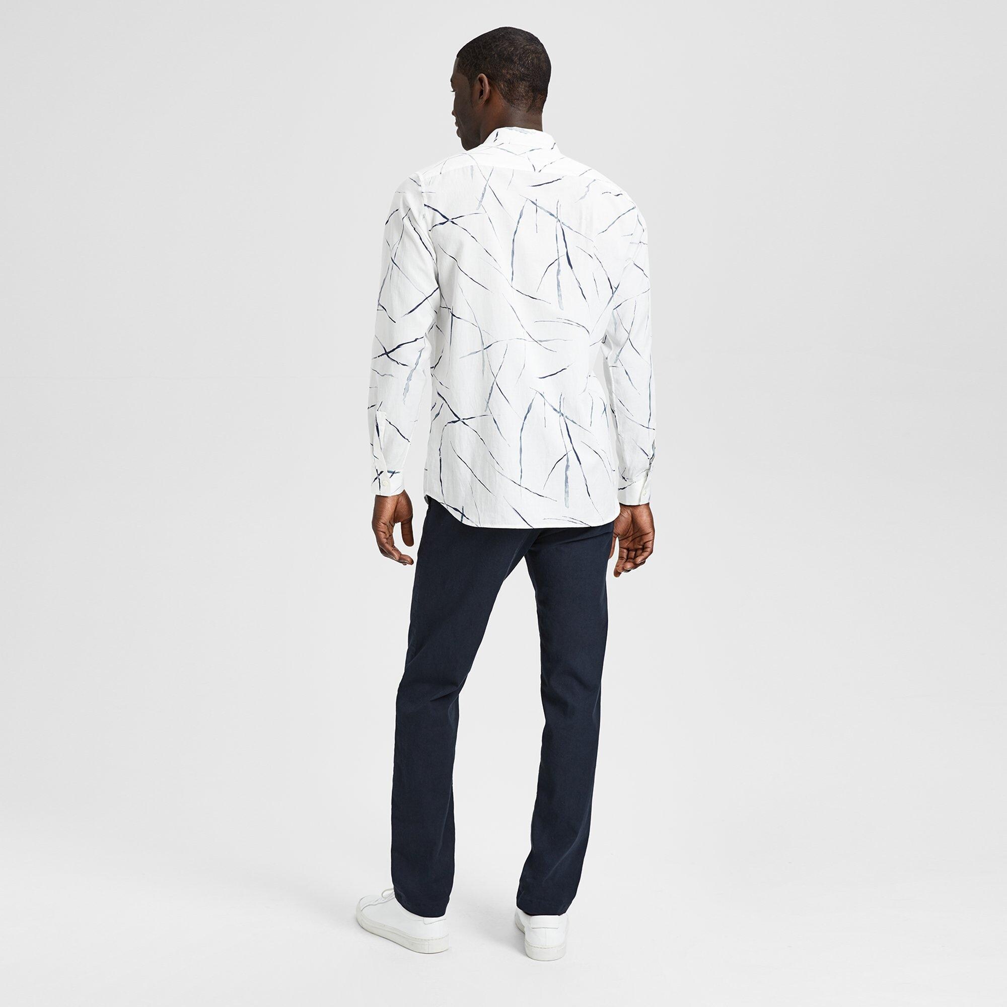 Tencel-Cotton Abstract-Print Shirt