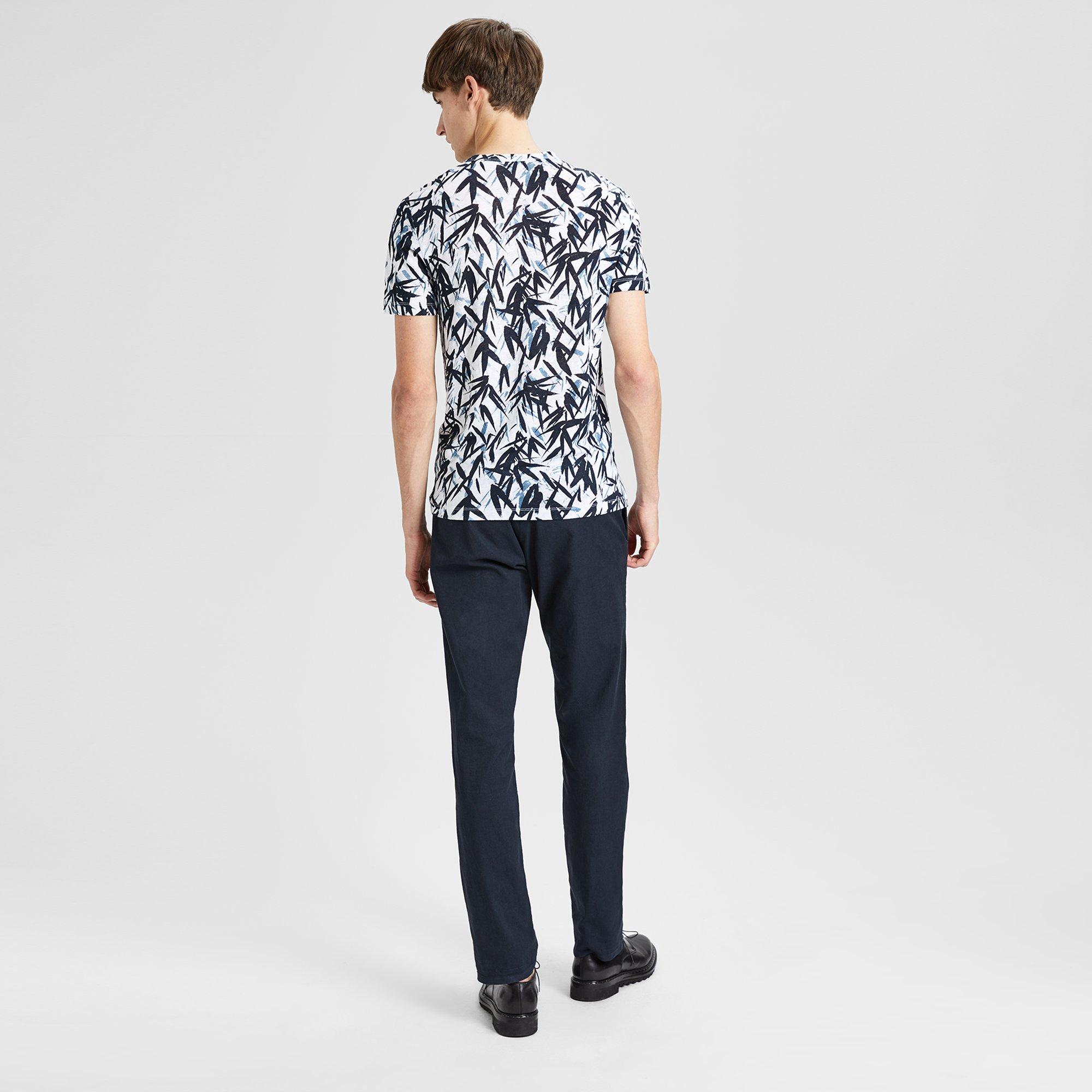 Linen Leaf Print Tee