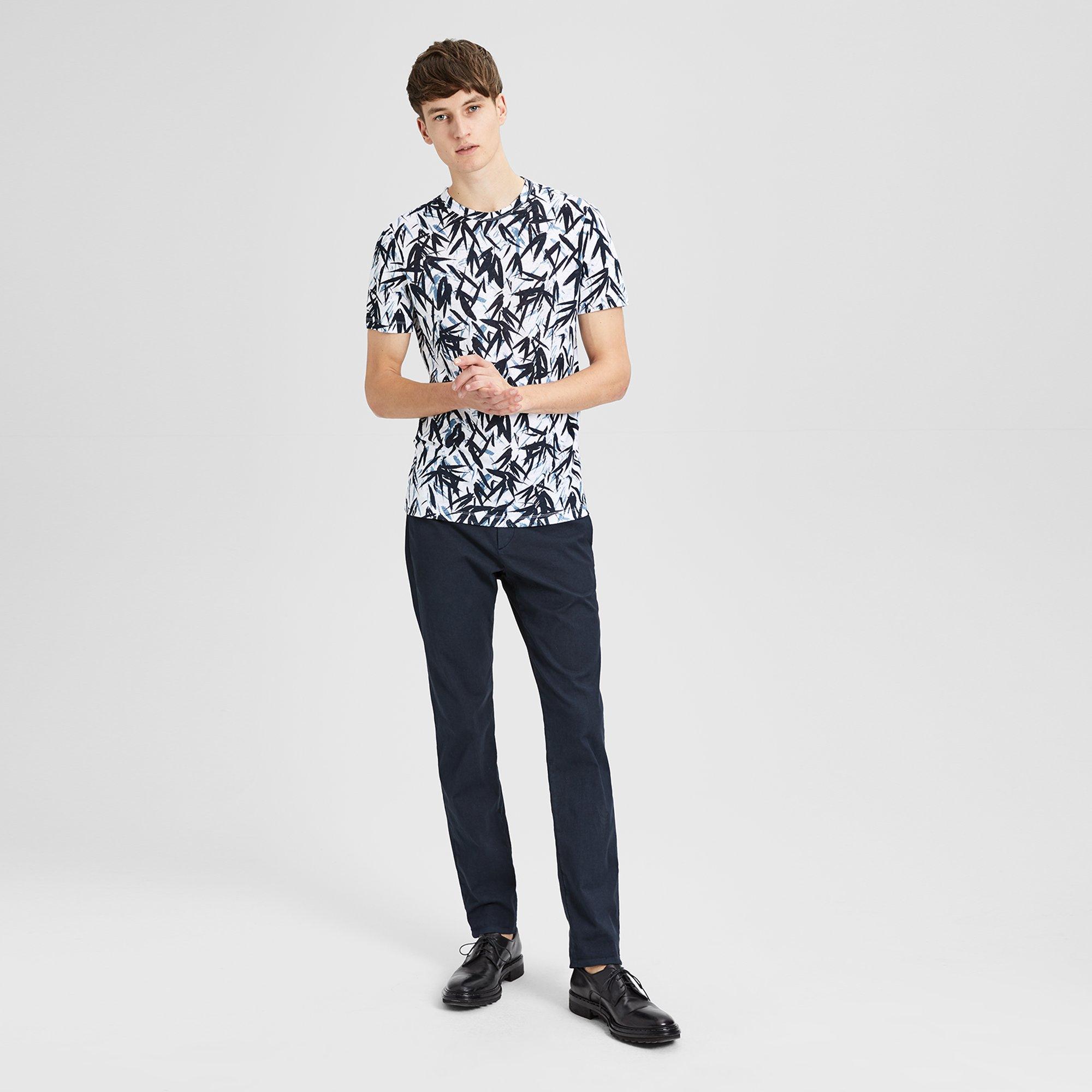 Linen Leaf Print Tee