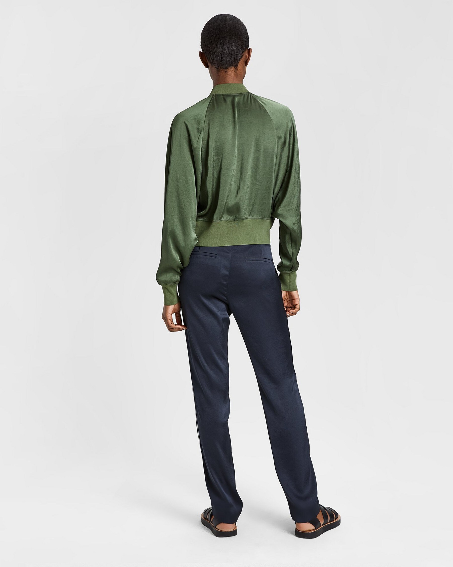 Satin Raglan Track Jacket Satin Raglan Track Jacket