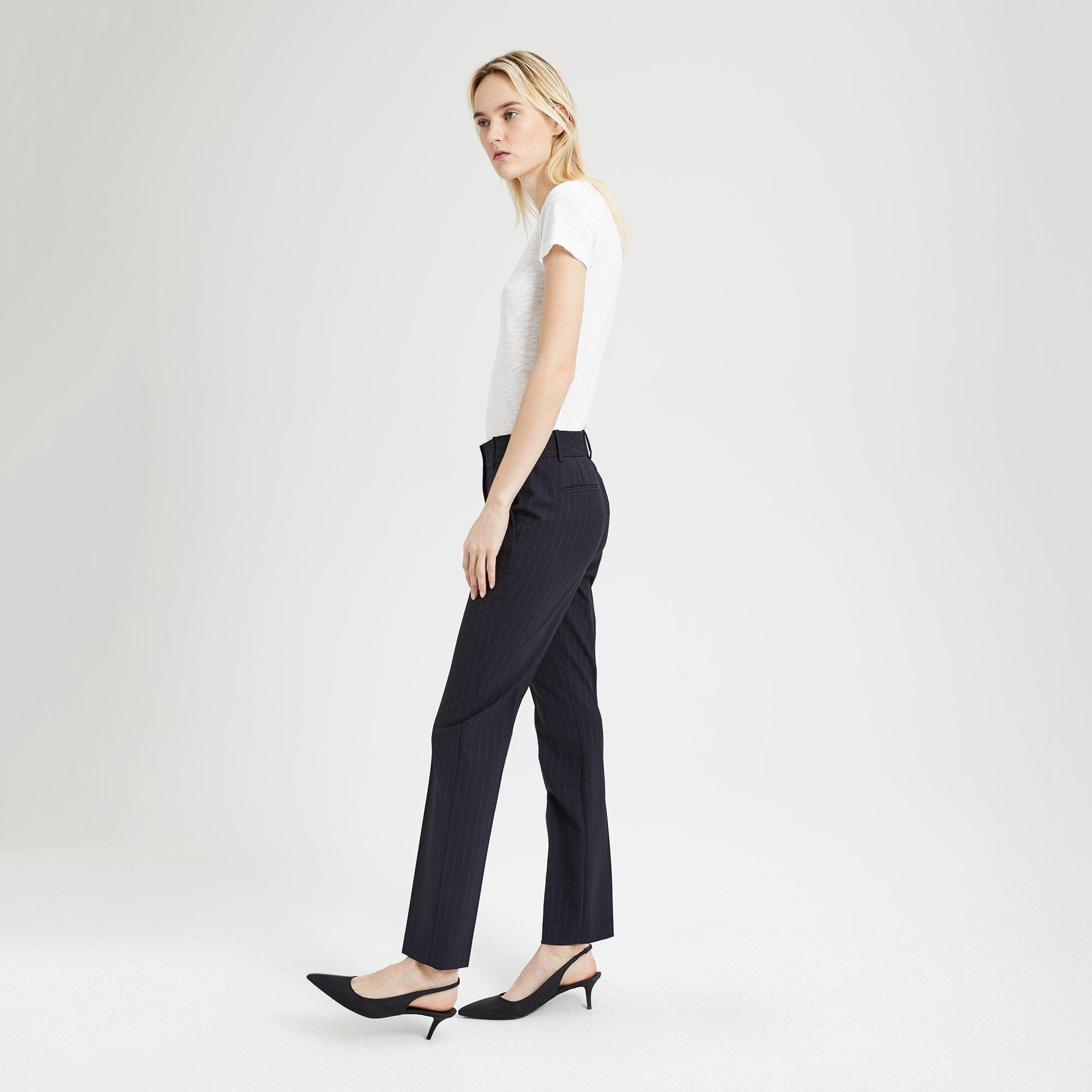 Good Wool Pinstripe Straight Pant