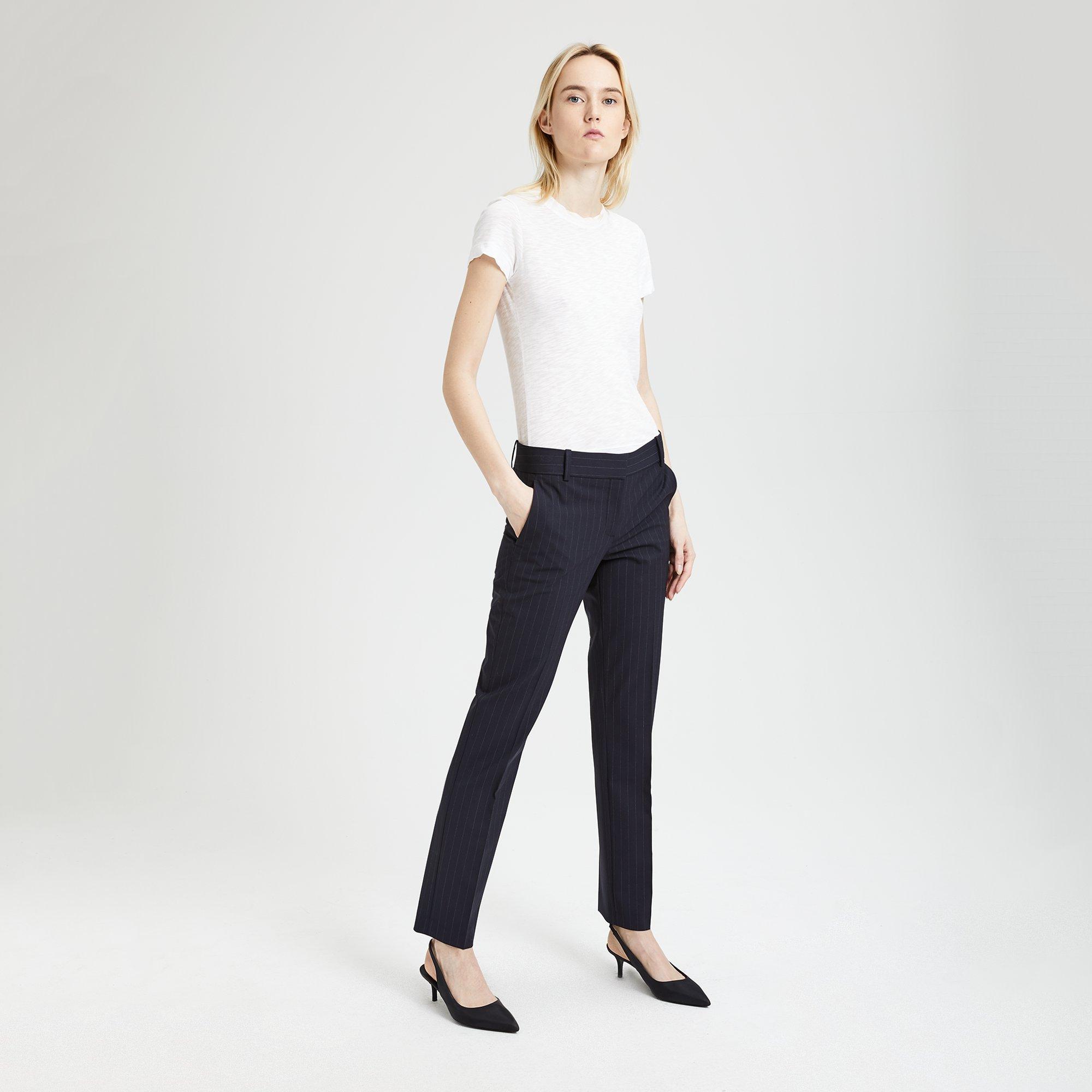 Theory Womens Pinstripe Slim Straight Pant : : Clothing, Shoes &  Accessories