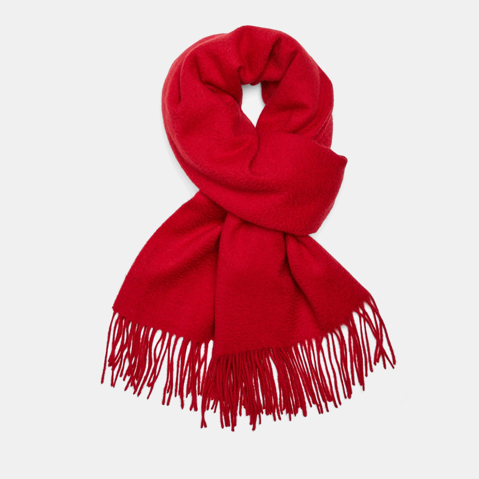 Oversized Fringe Scarf in Cashmere