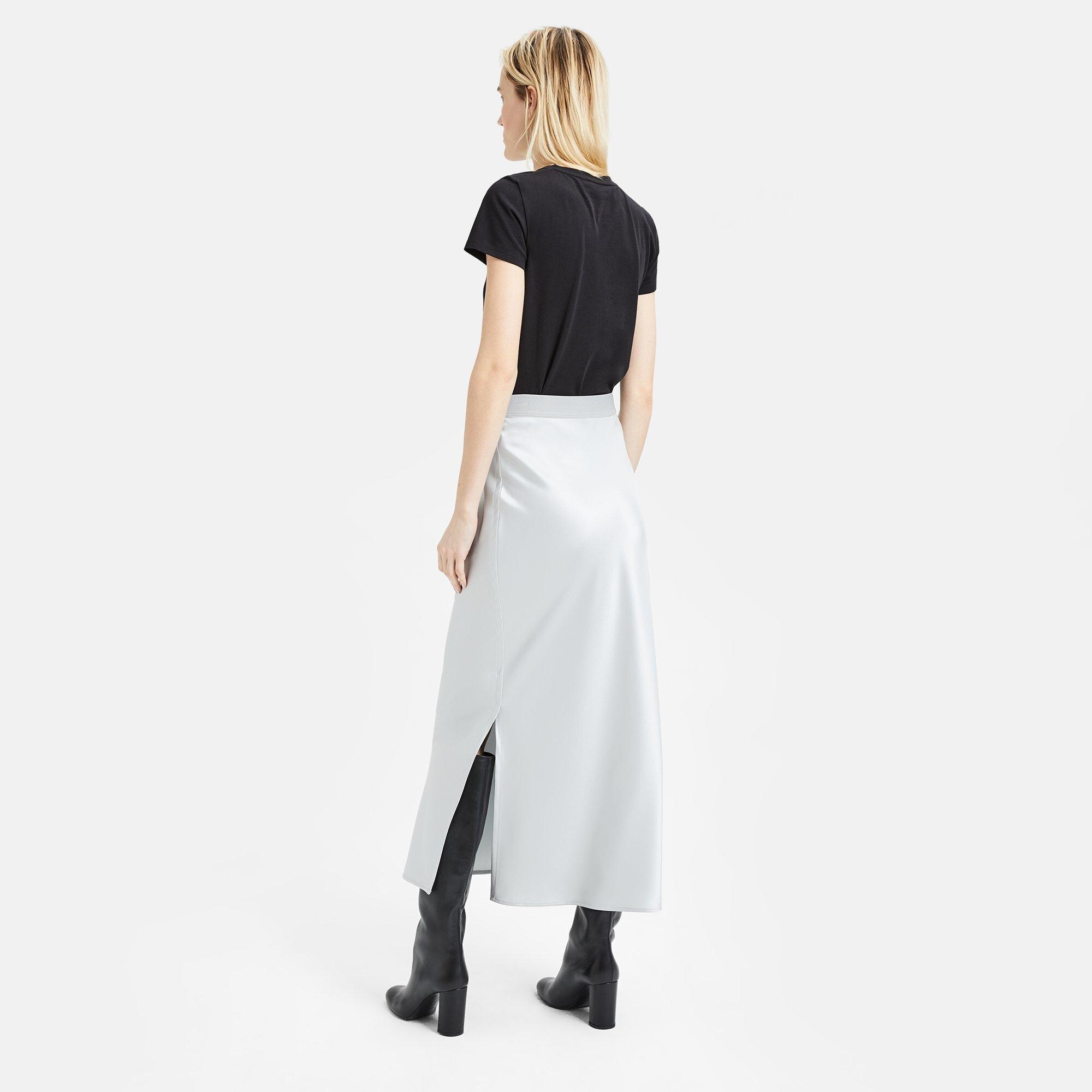 Sateen Maxi Slip Skirt | Theory